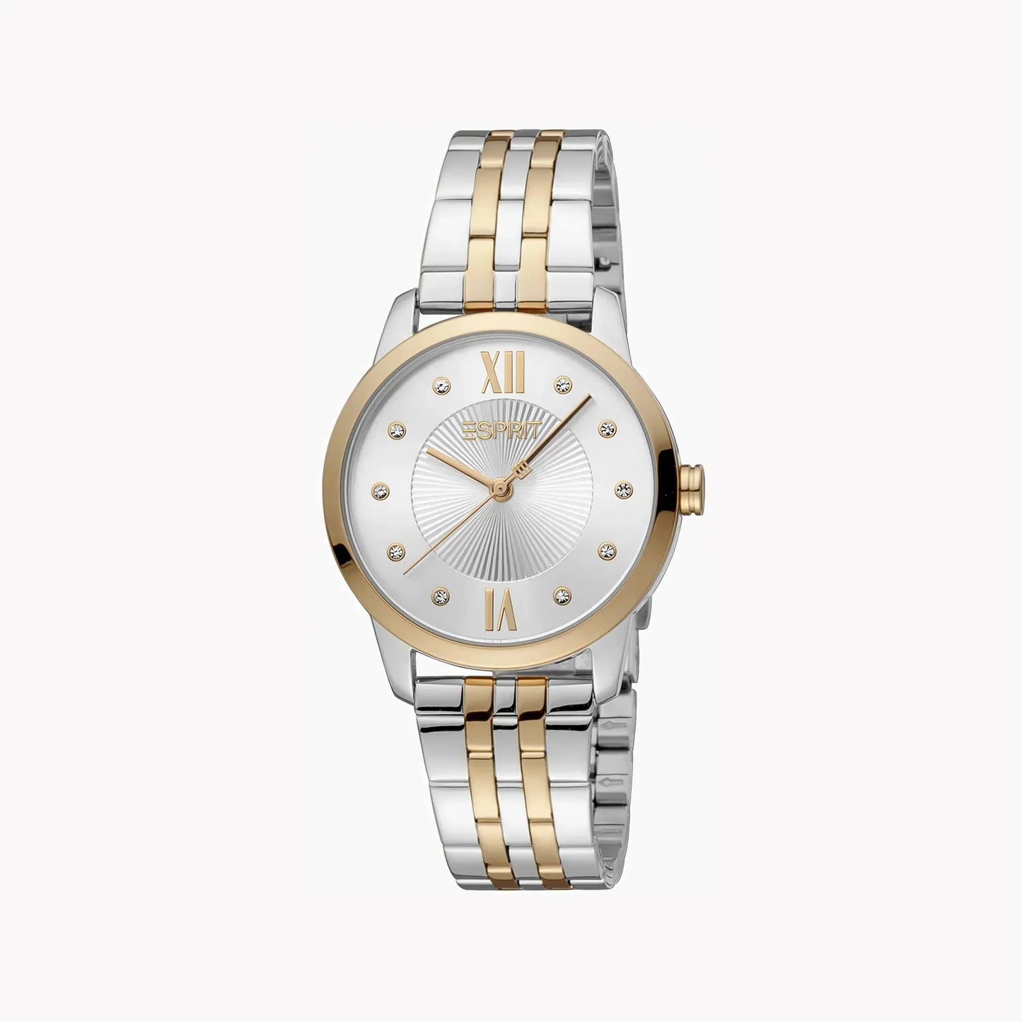 Esprit Women's Silver & Rose Gold Watch, Silver Dial | Es1l150m0025 by ESPRIT