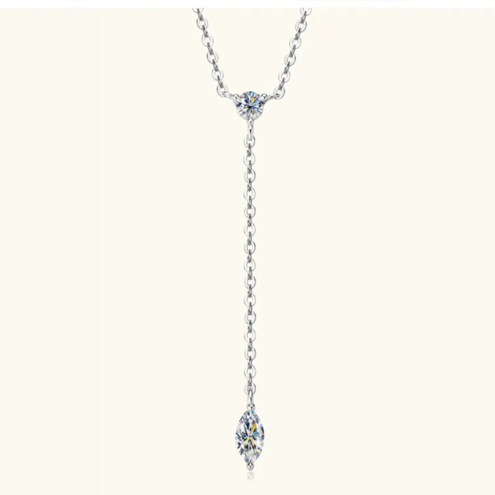 Moissanite 925 Sterling Silver Necklace by Partner Label