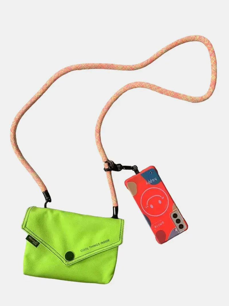 Himawari Solid Color Envelope Shape Crossbody Bag with Removable Strap by Himawari