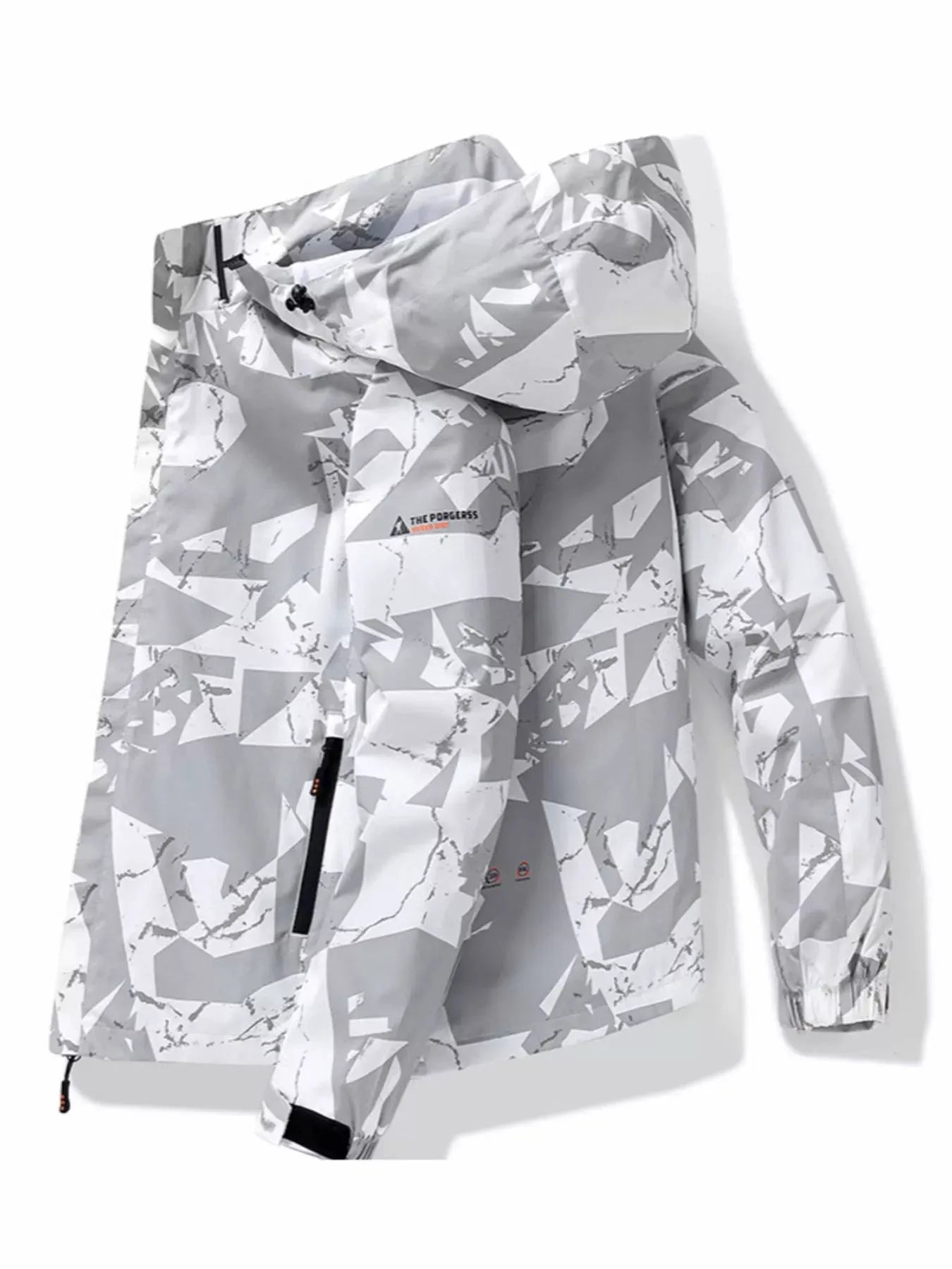 Men's Plus Size Camouflage Waterproof Outdoor Jacket by Partner Label