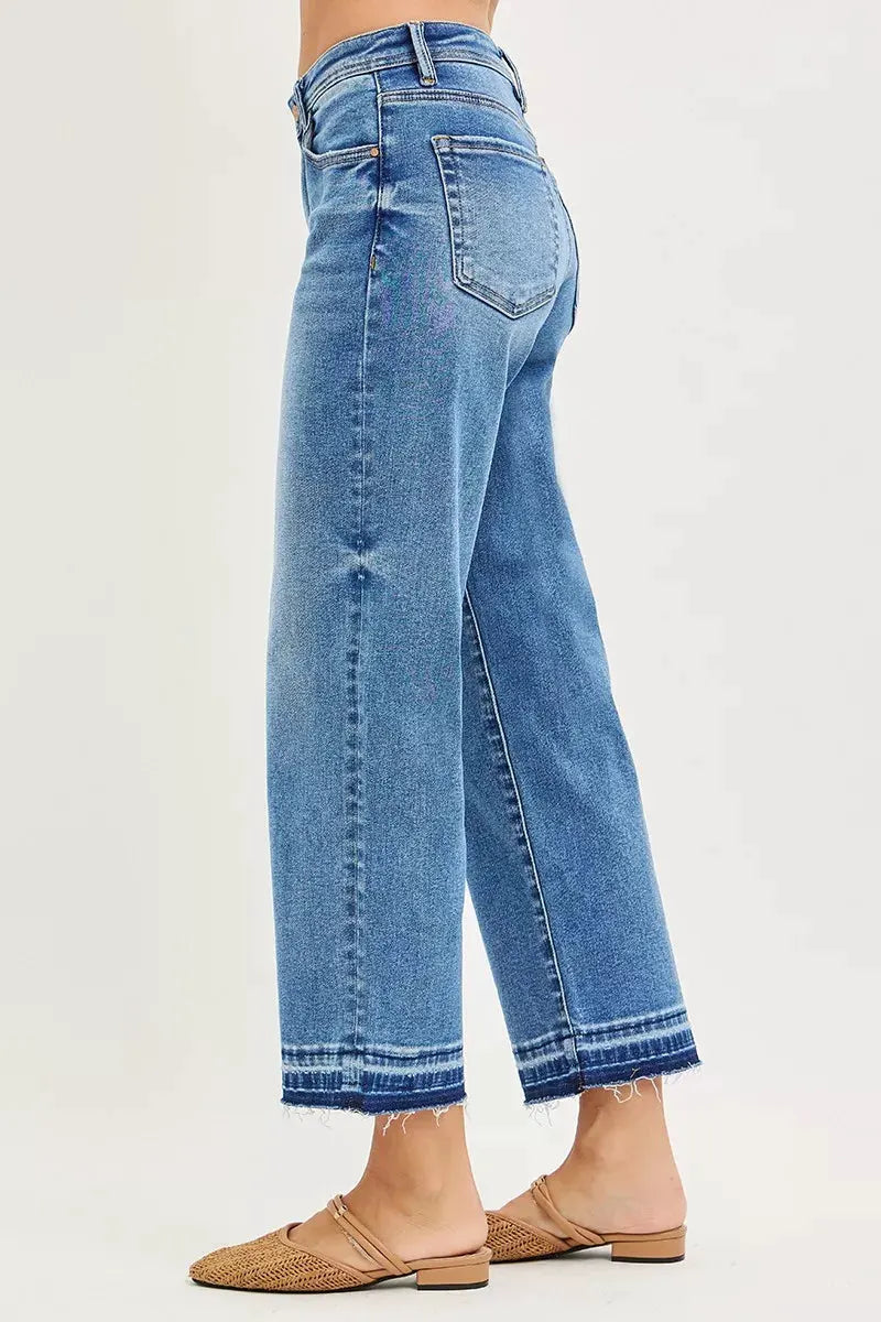 RISEN Full Size Slouchy Cropped Boyfriend Jeans Plus Size by RISEN