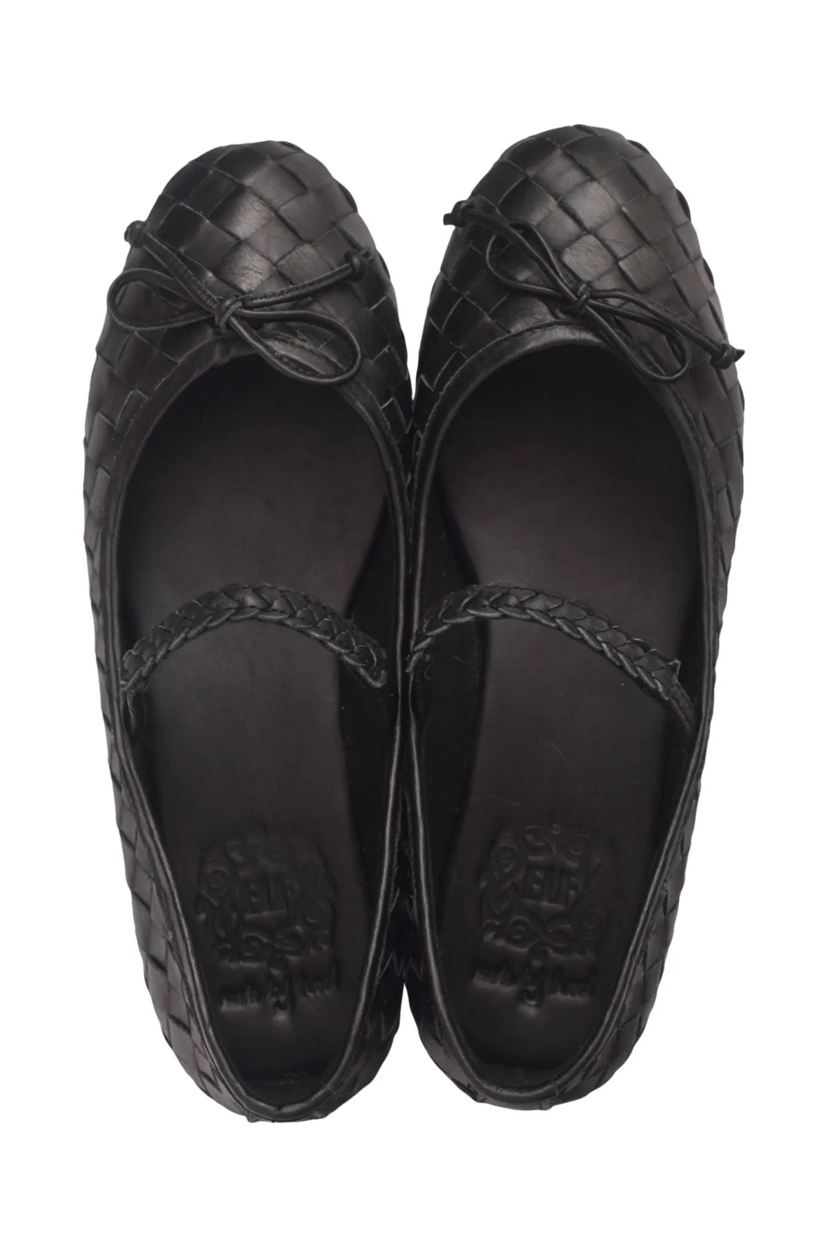 Marisol Woven Leather Ballet Flats by ELF
