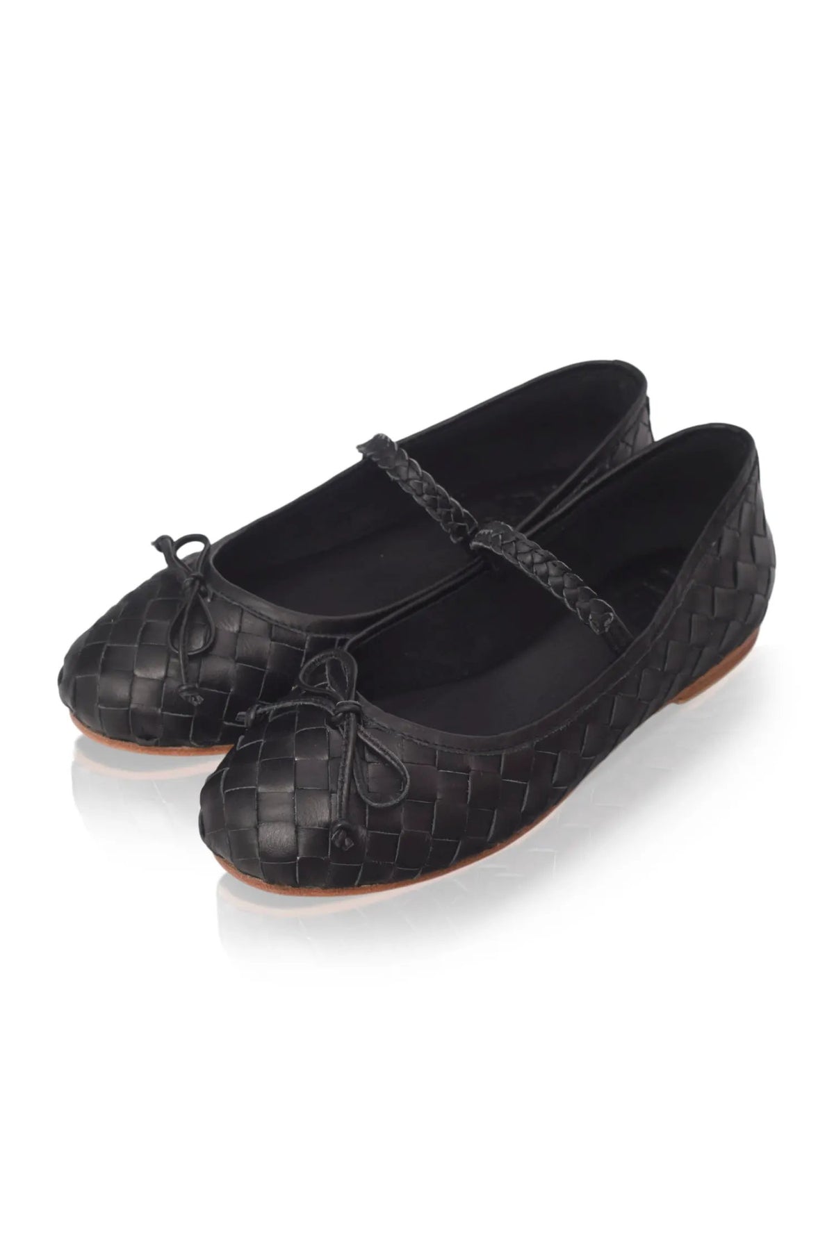 Marisol Woven Leather Ballet Flats by ELF