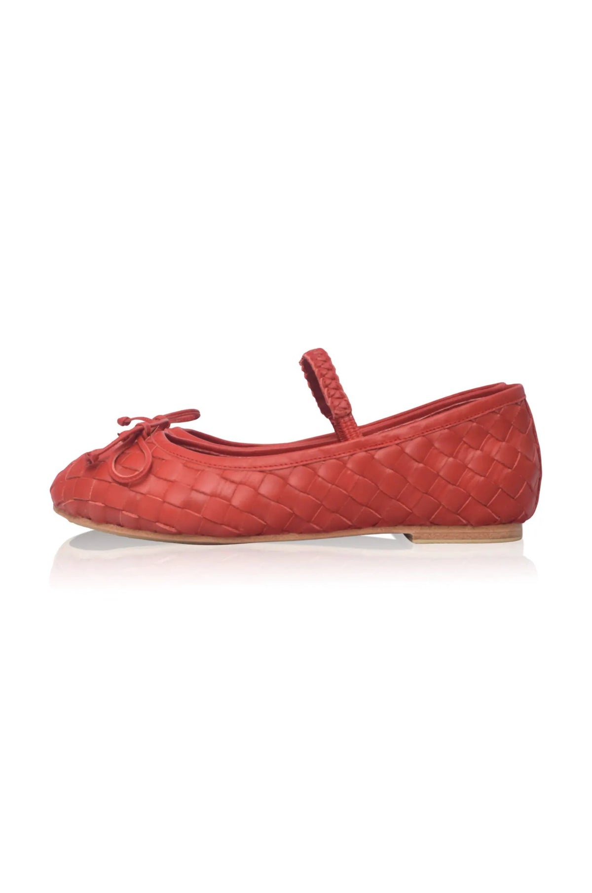 Marisol Woven Leather Ballet Flats by ELF