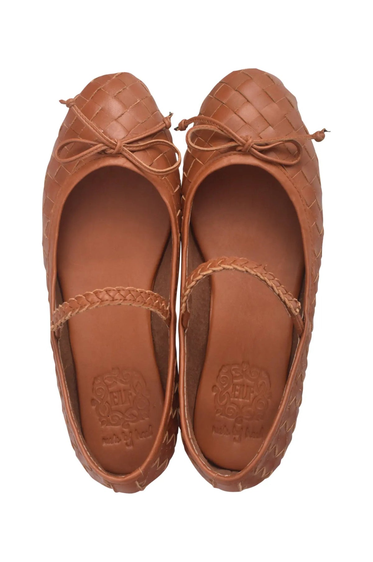 Marisol Woven Leather Ballet Flats by ELF