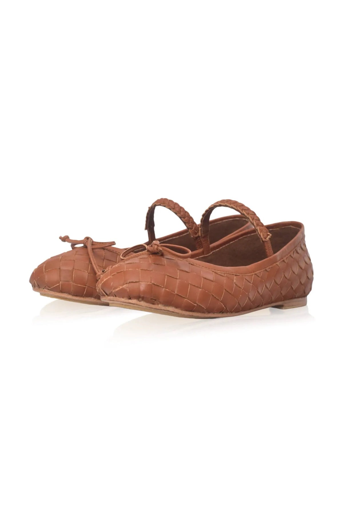 Marisol Woven Leather Ballet Flats by ELF