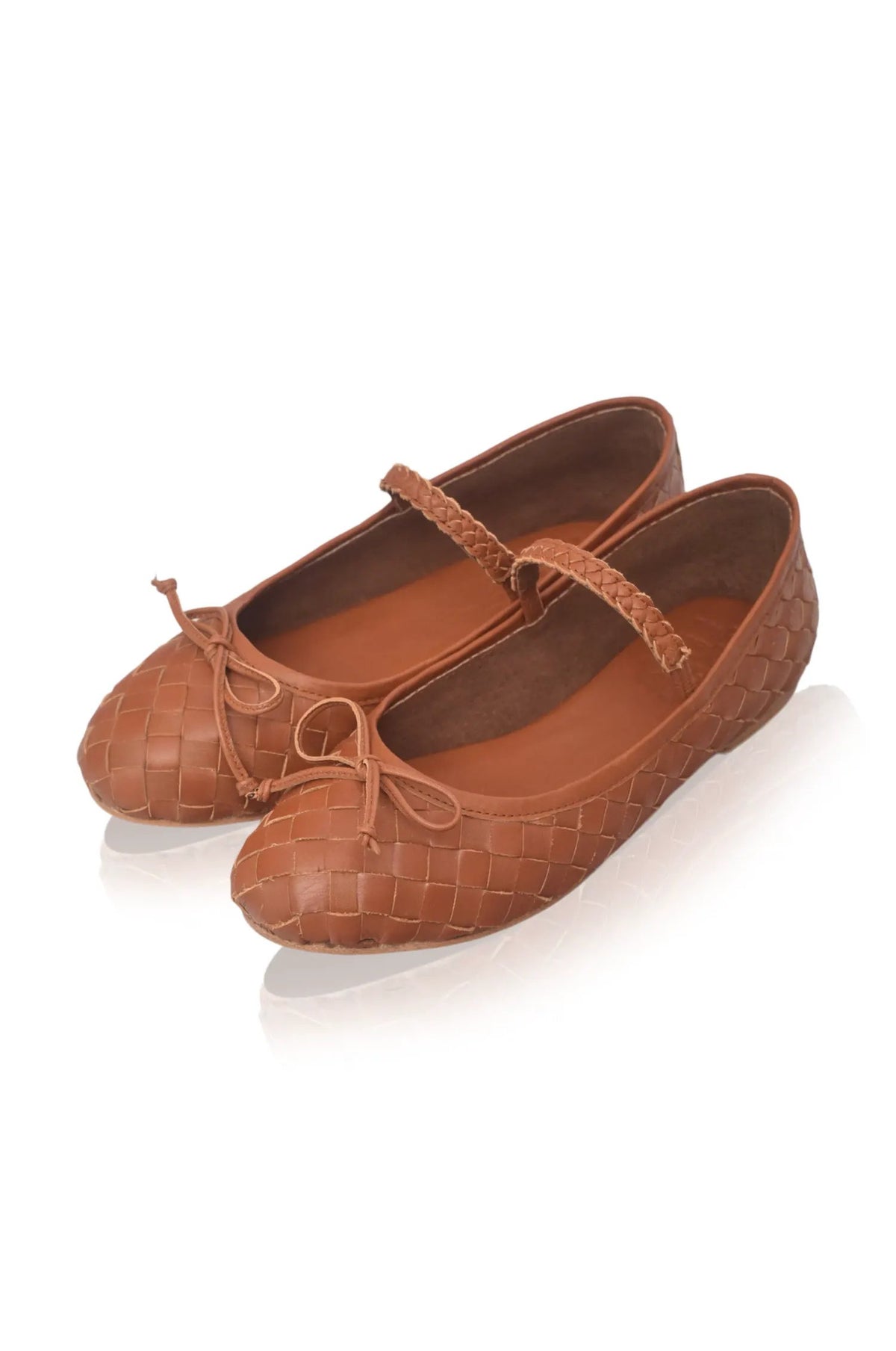 Marisol Woven Leather Ballet Flats by ELF