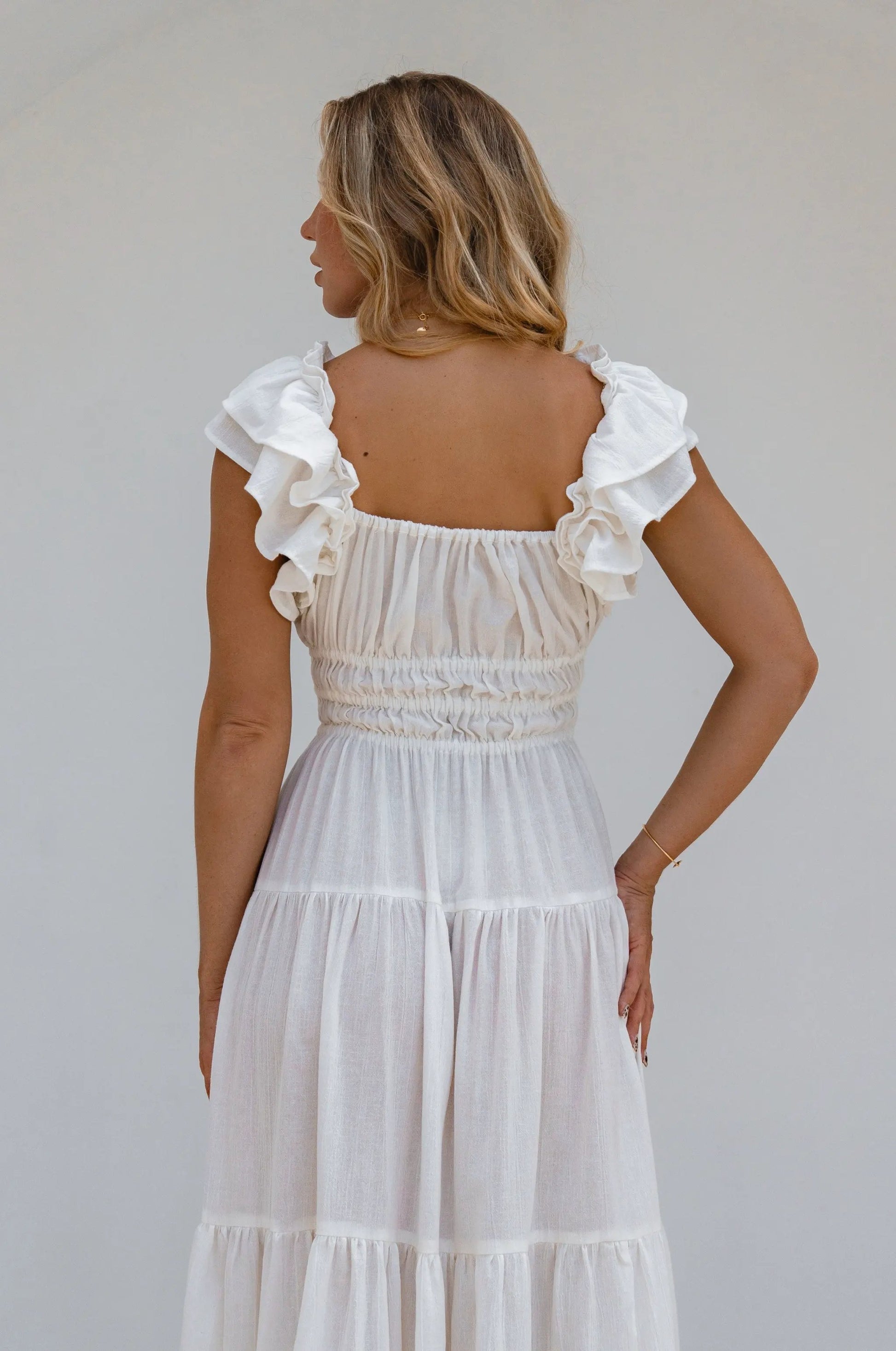 Aura Ruffled Maxi Dress by ELF