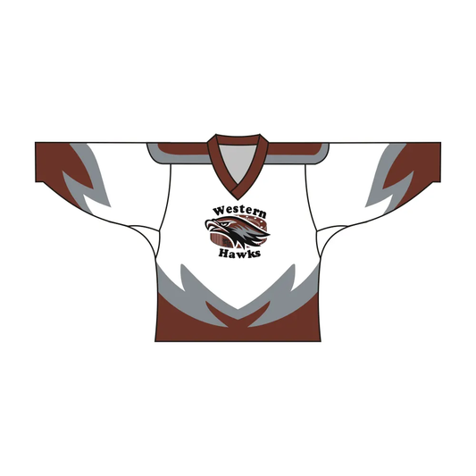 Custom Western Hawks Hockey Jersey by Vimost Sportswear