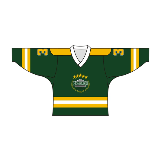 Custom Green HomeLife Hockey Jersey by Vimost Sportswear