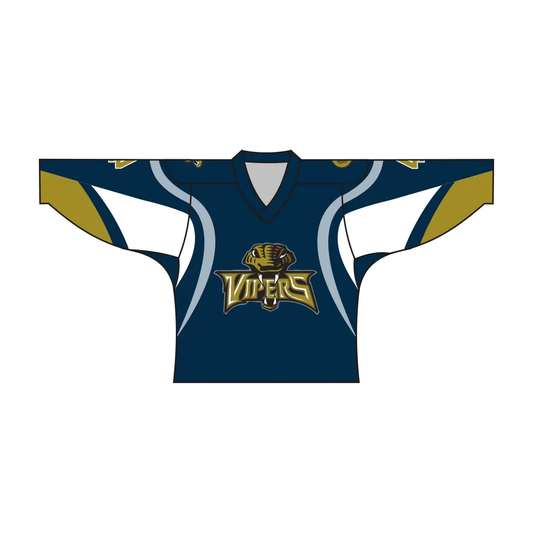 Custom Blue Vipers Hockey Jersey by Vimost Sportswear