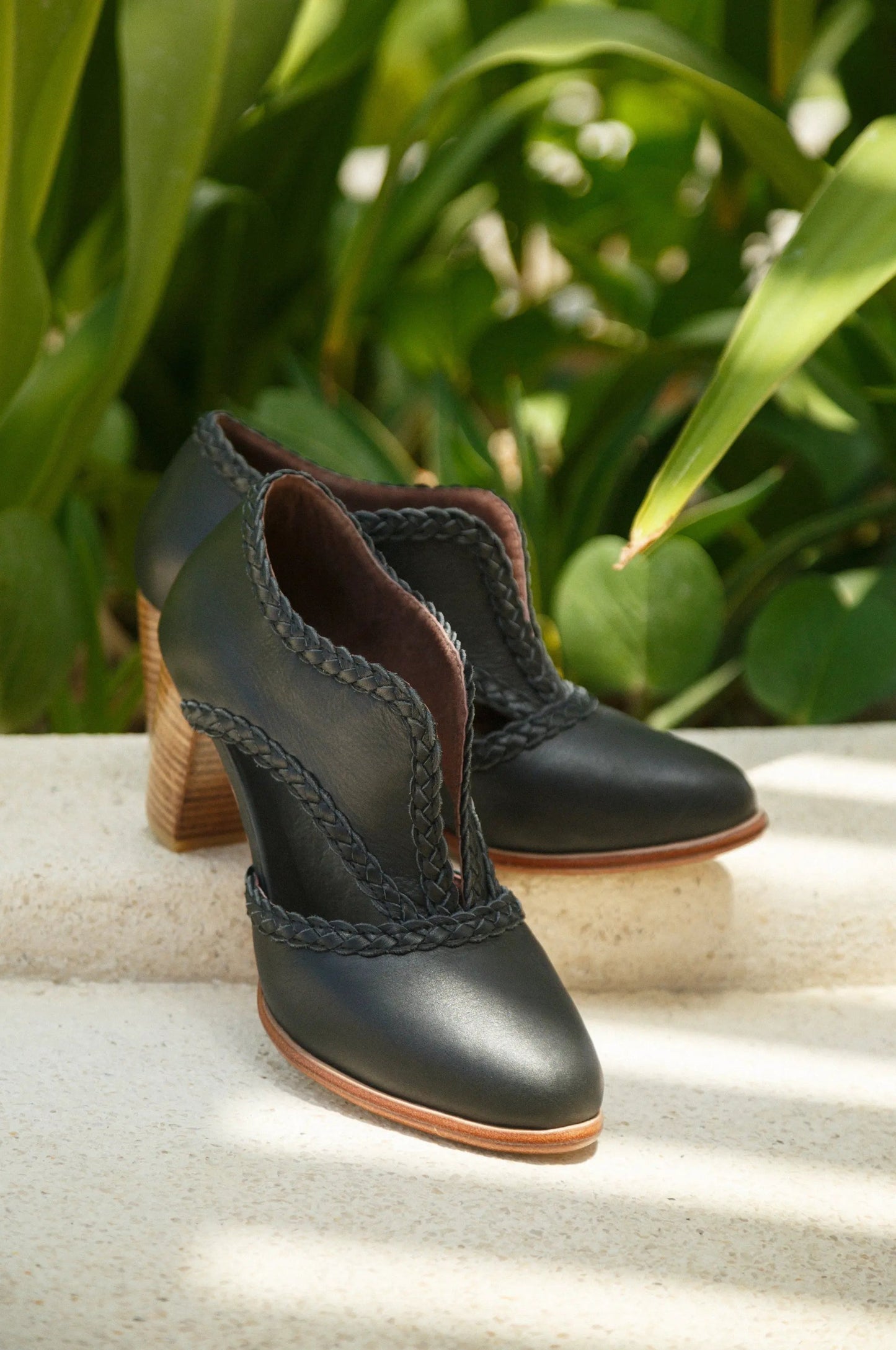 Spirit Walker Leather Heel Booties by Local
