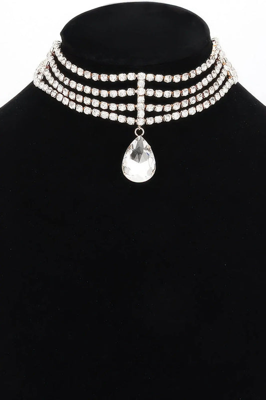 BROADWAY Rhinestone Choker & Crystal Pendant: NYFW BYMANYC ® New York by BYMANYC ® New York