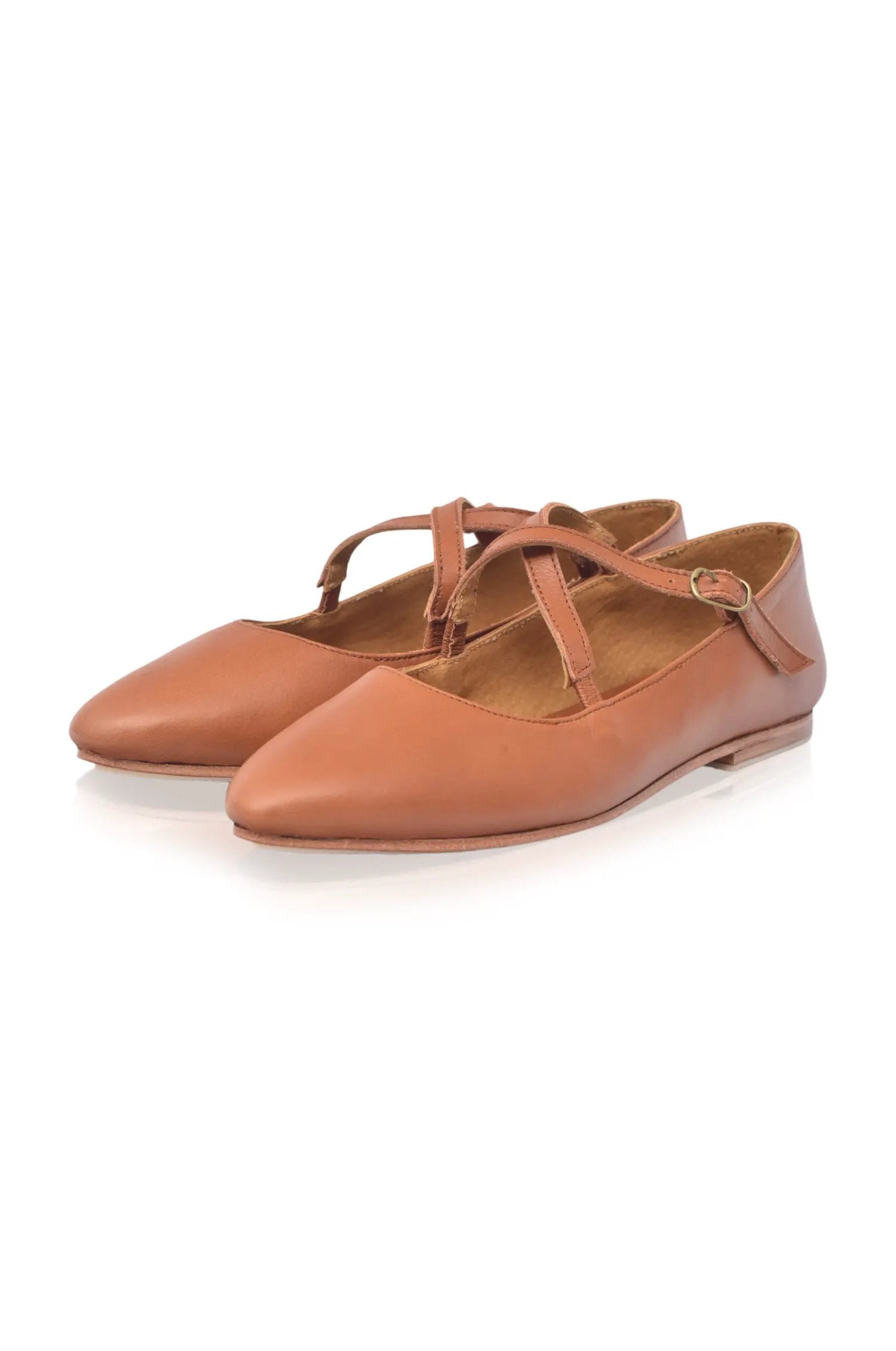 Bella Vita Criss-Cross Pointed Flats by ELF