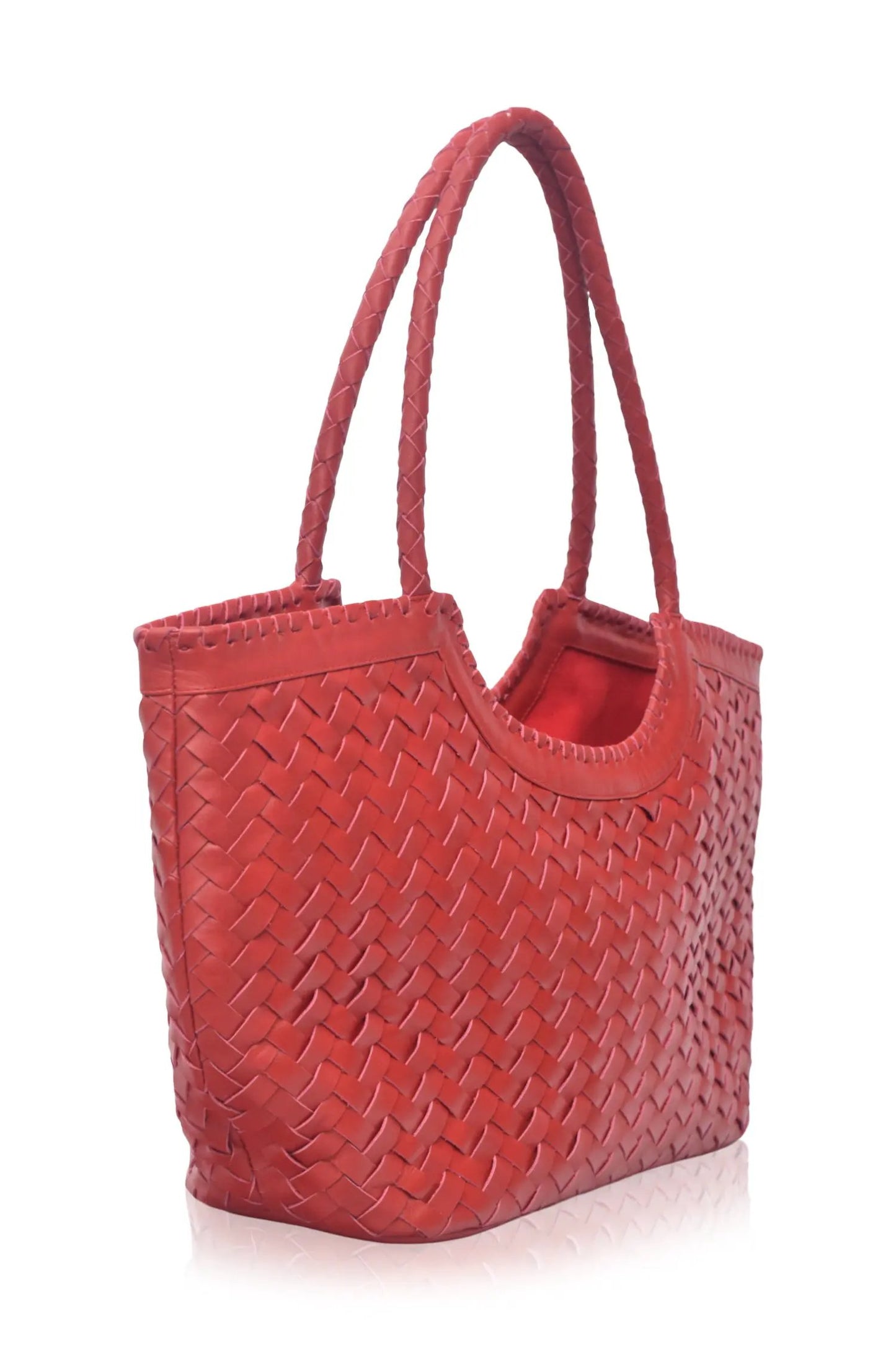 Bellagio Woven Leather Tote Bag by ELF