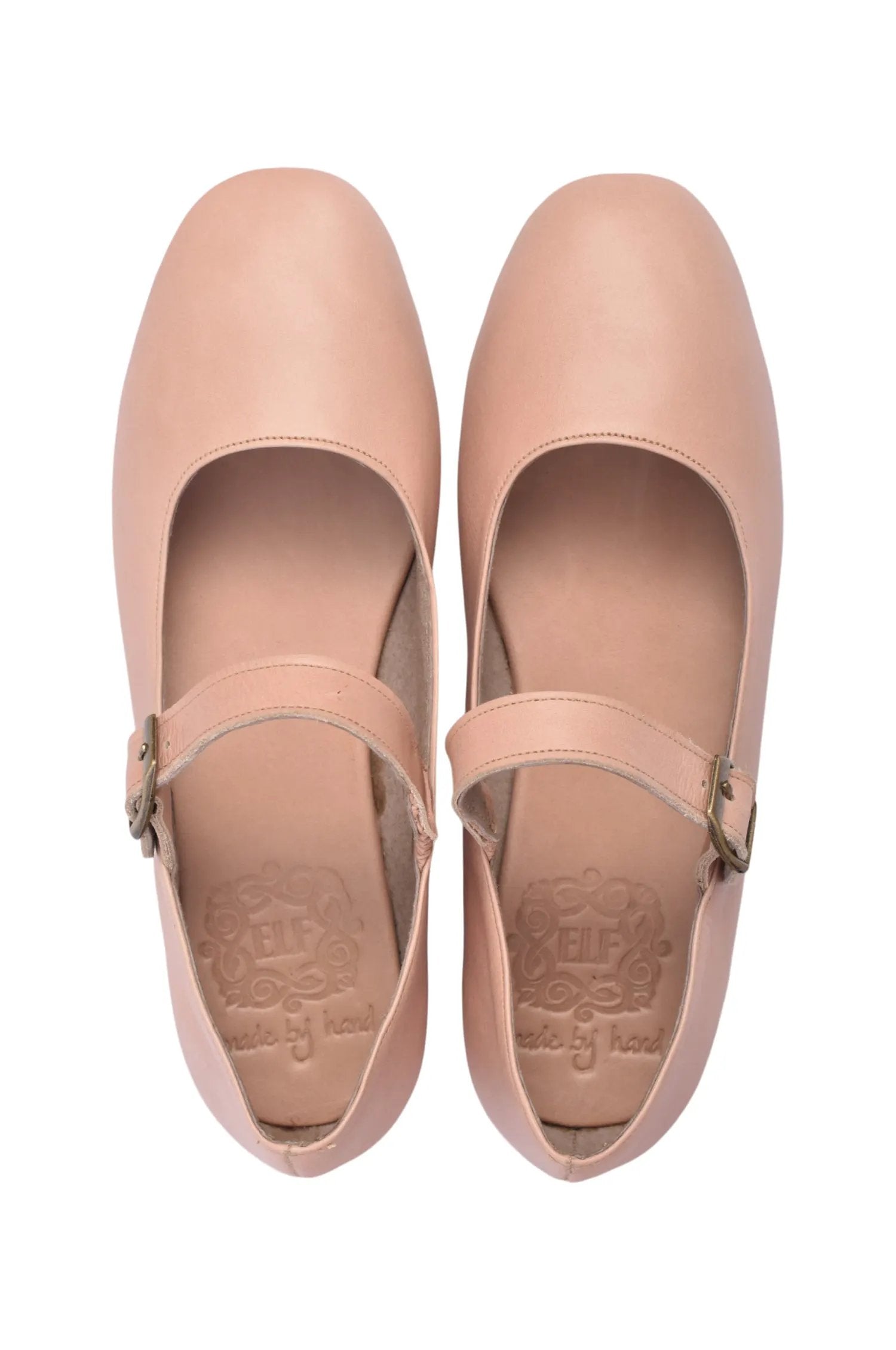 Belle Rose Mary Jane Leather Flats by ELF