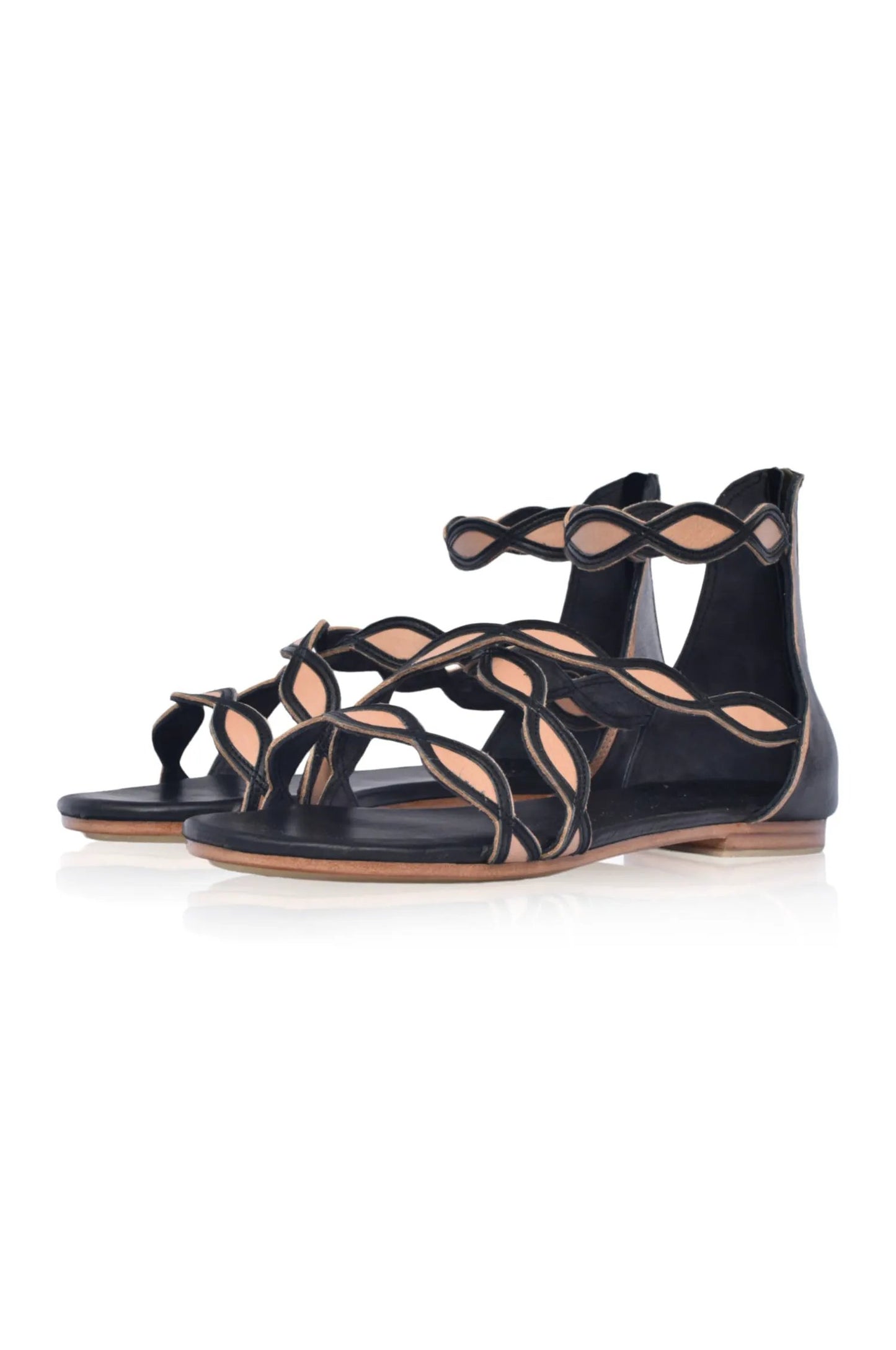 Blossom Floral Leather Sandals by ELF