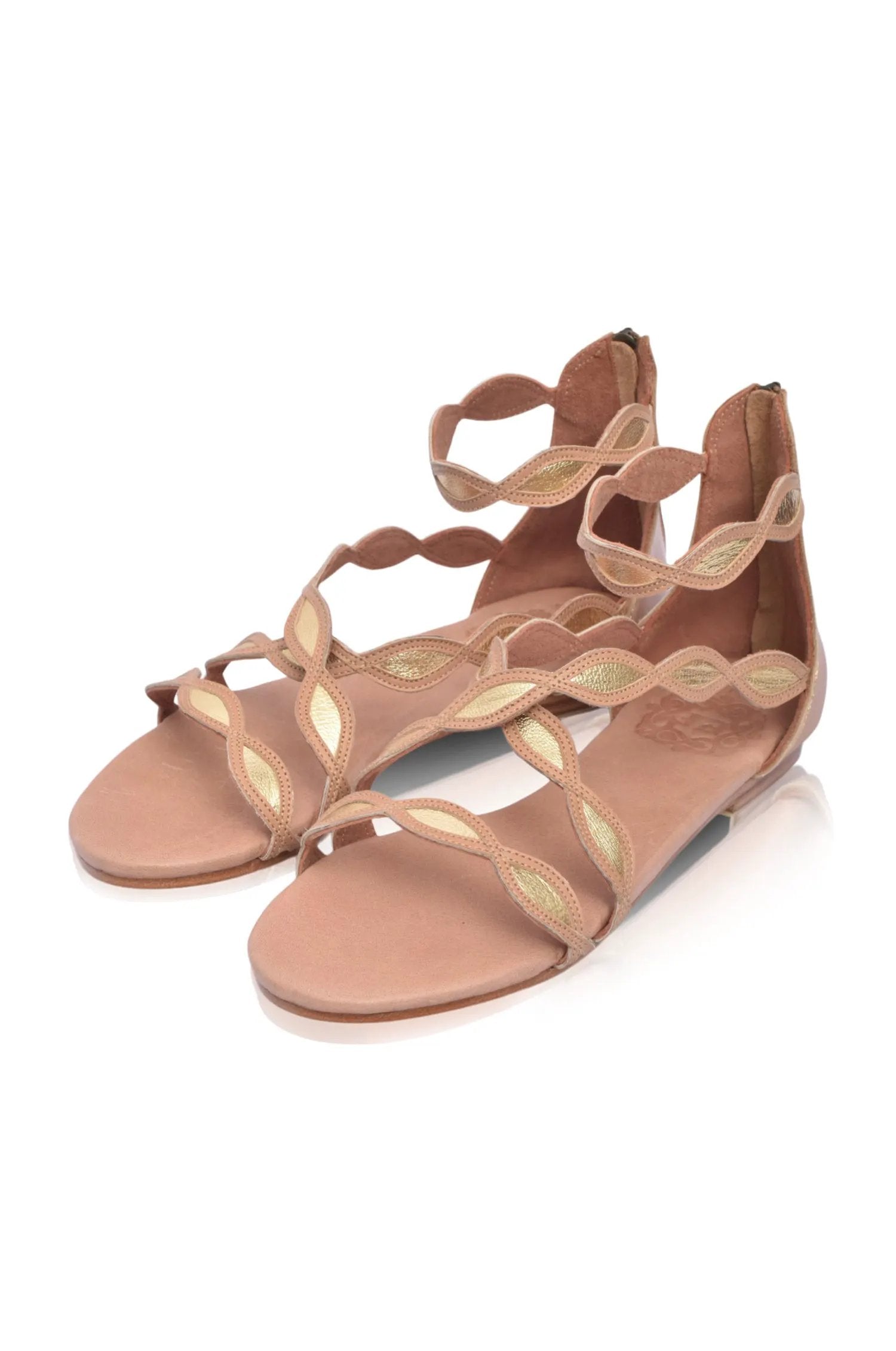 Blossom Floral Leather Sandals by ELF