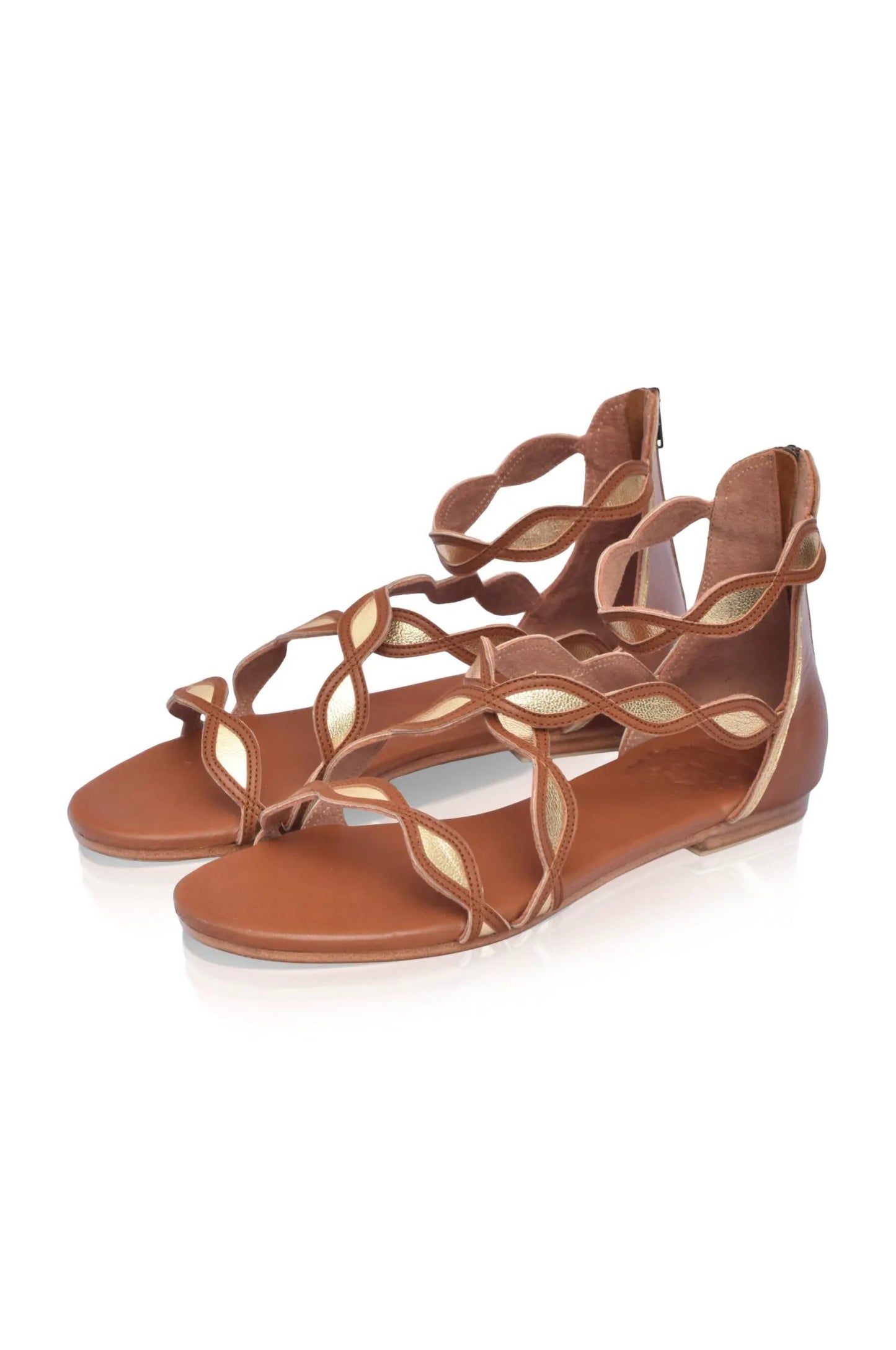 Blossom Floral Leather Sandals by ELF