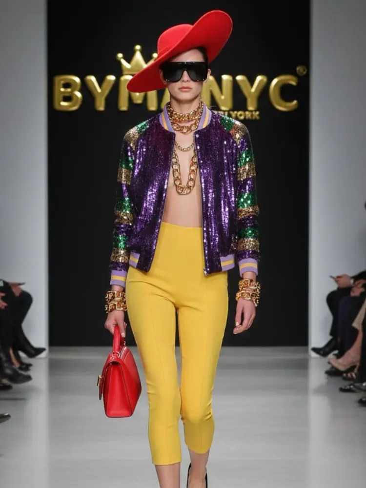 Bomber Jacket New Collection BYMANYC ® New York • "Night Glam" Multicolor Sequin by BYMANYC ® New York