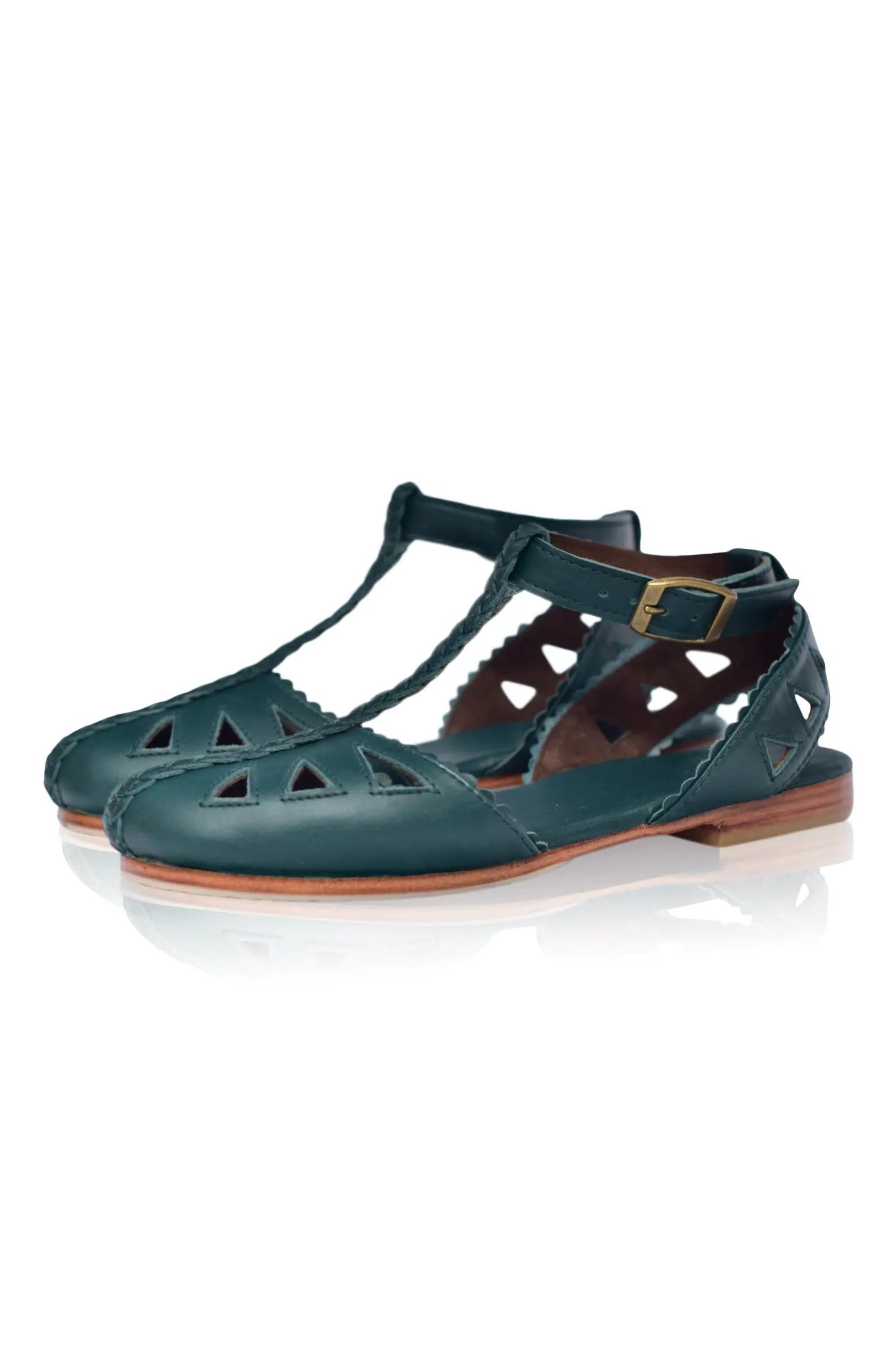 Bounty T-strap Leather Sandals by ELF