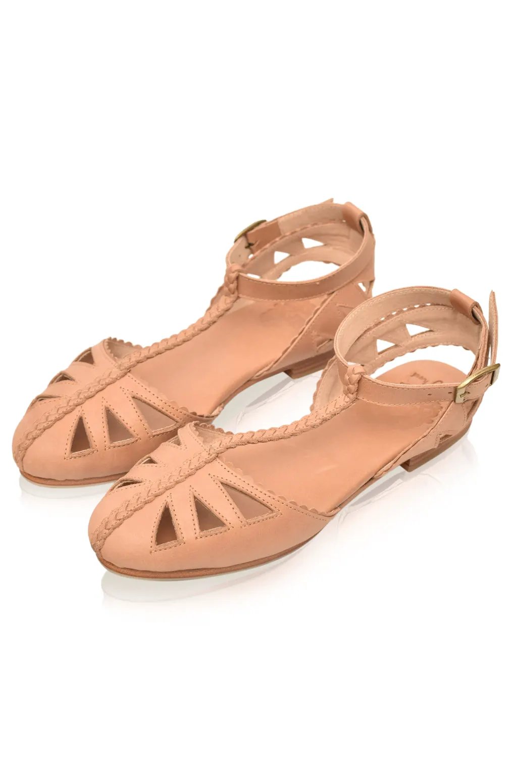 Bounty T-strap Leather Sandals by ELF