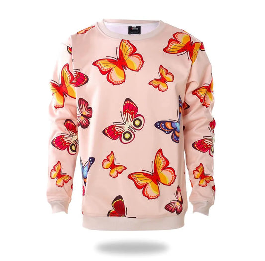 Butterfly Pattern Sublimation Sweatshirt by Vimost Sportswear