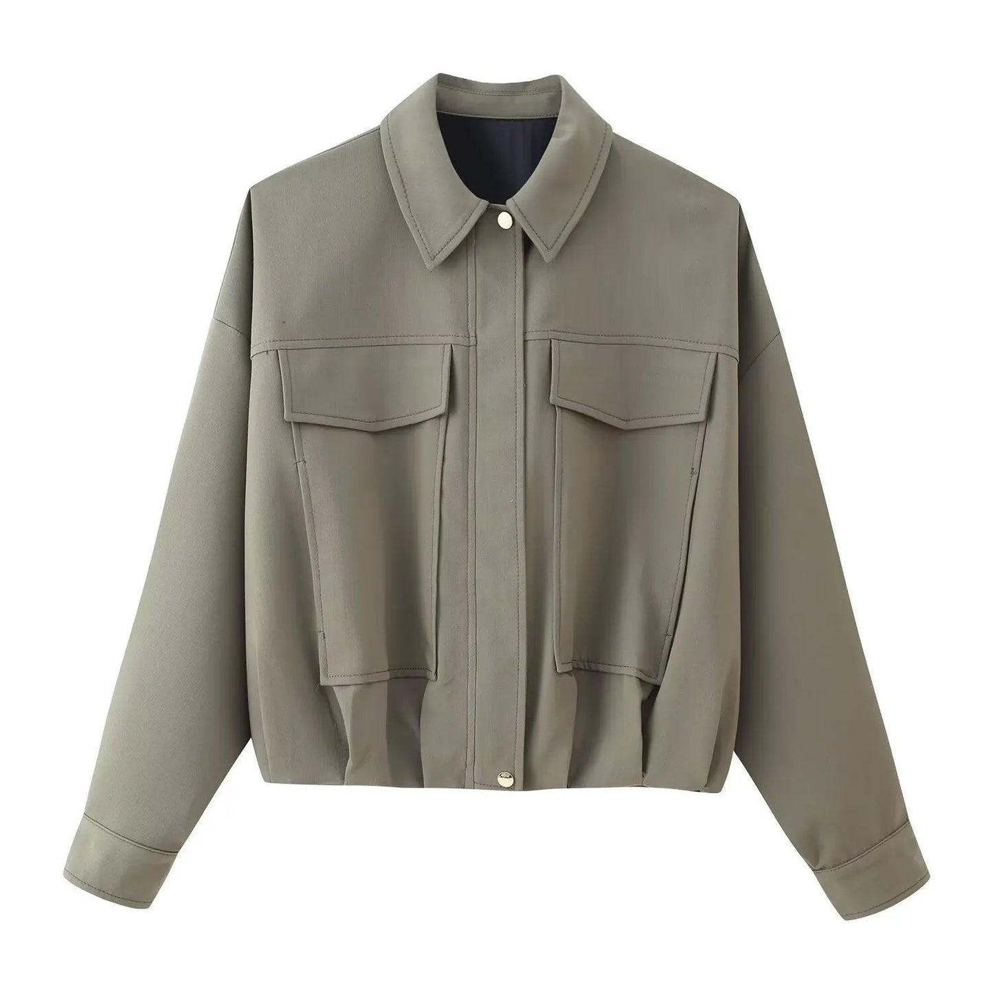 Women's Jacket Sage Green Utility BYMANYC ® New York SOHO OVERSIZED WORKWEAR BOMBER - New Collection by BYMANYC ® New York