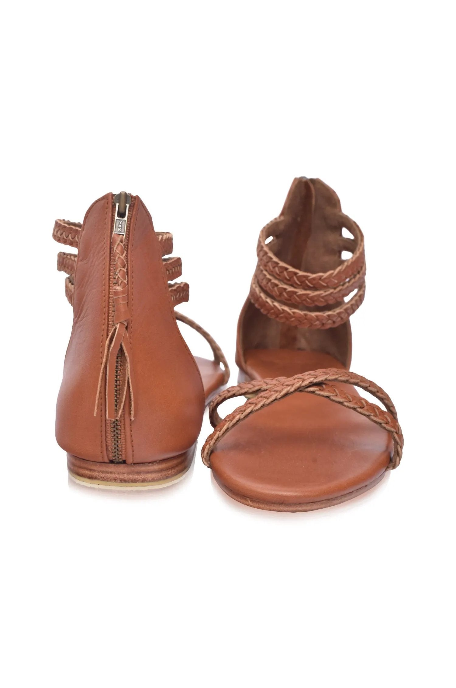 Calypso Braided Leather Sandals by ELF