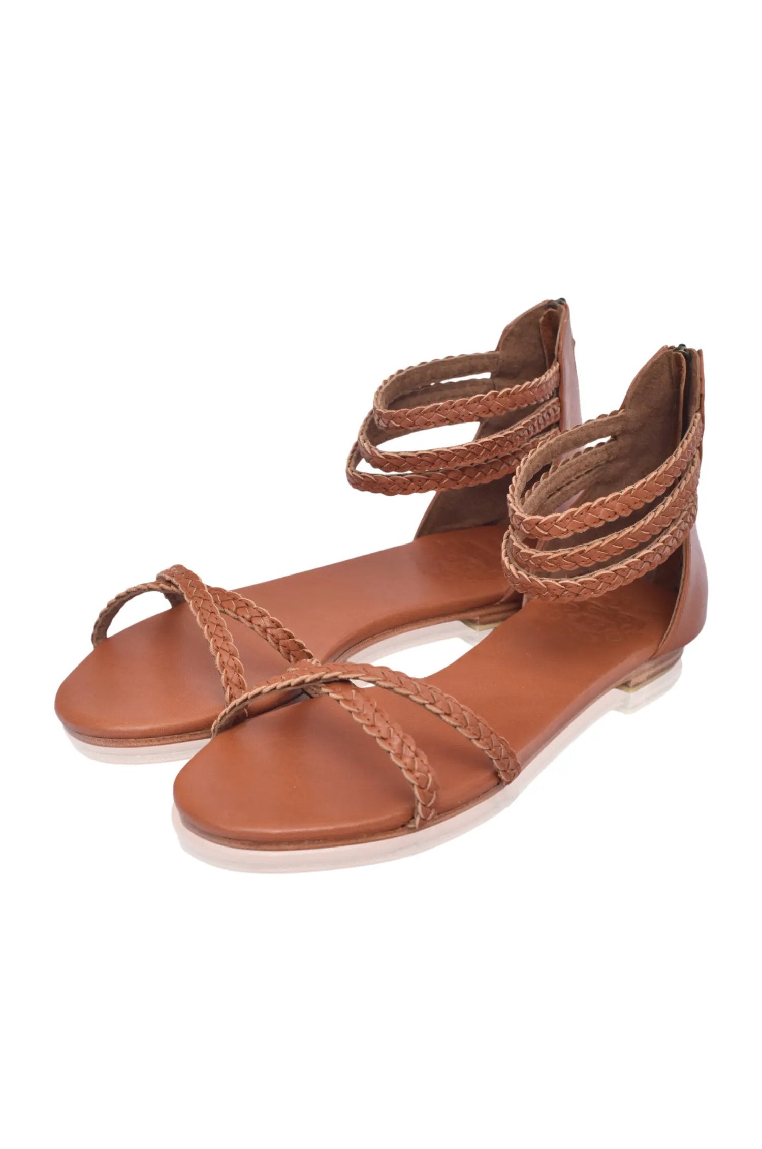 Calypso Braided Leather Sandals by ELF