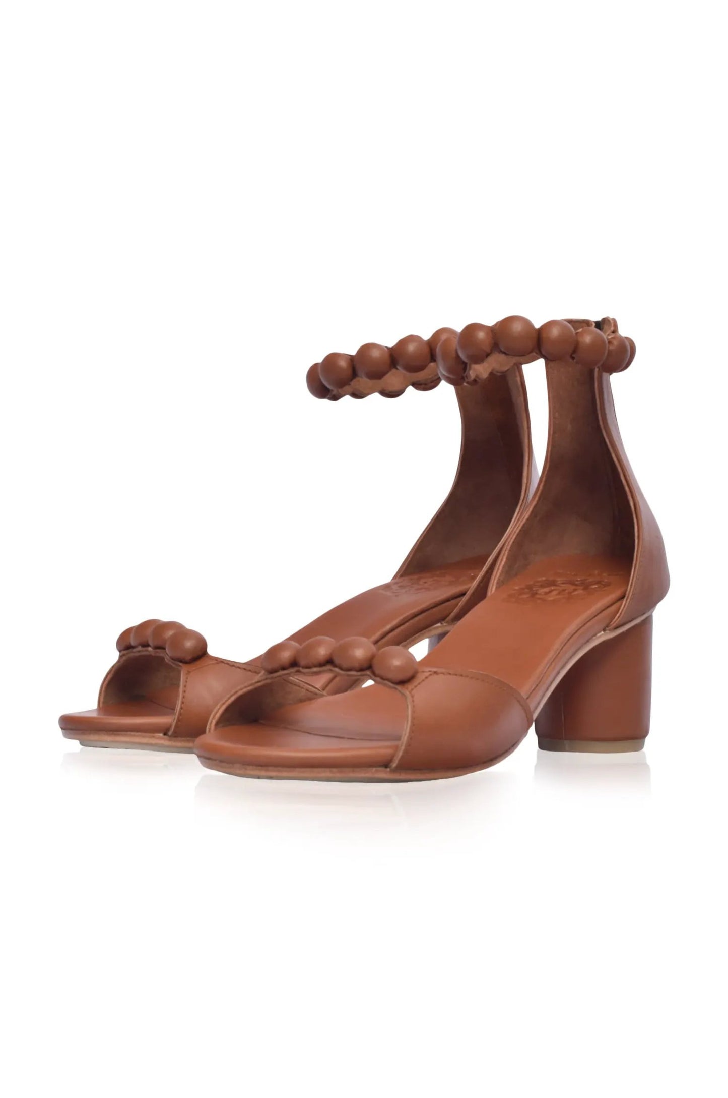 Candy Wooden Heel Leather Sandals by ELF