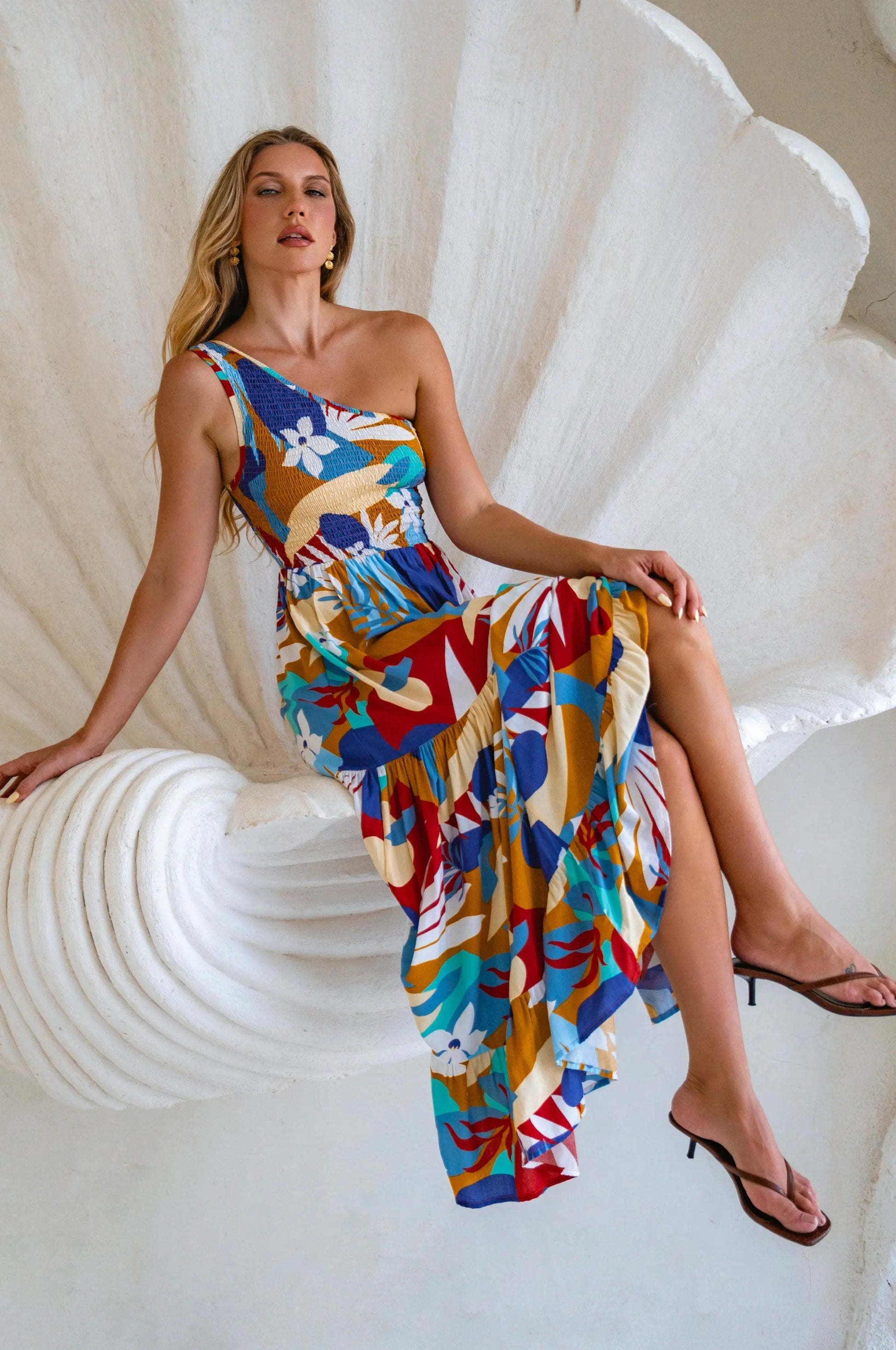 Cassandra One Shoulder Maxi Dress by ELF