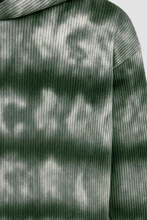 Cloud Pattern Cropped Pull Over Hoodie by Hideout