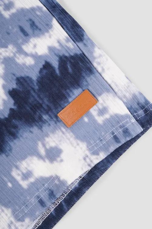 Cloud Pattern Knit Shorts by Hideout