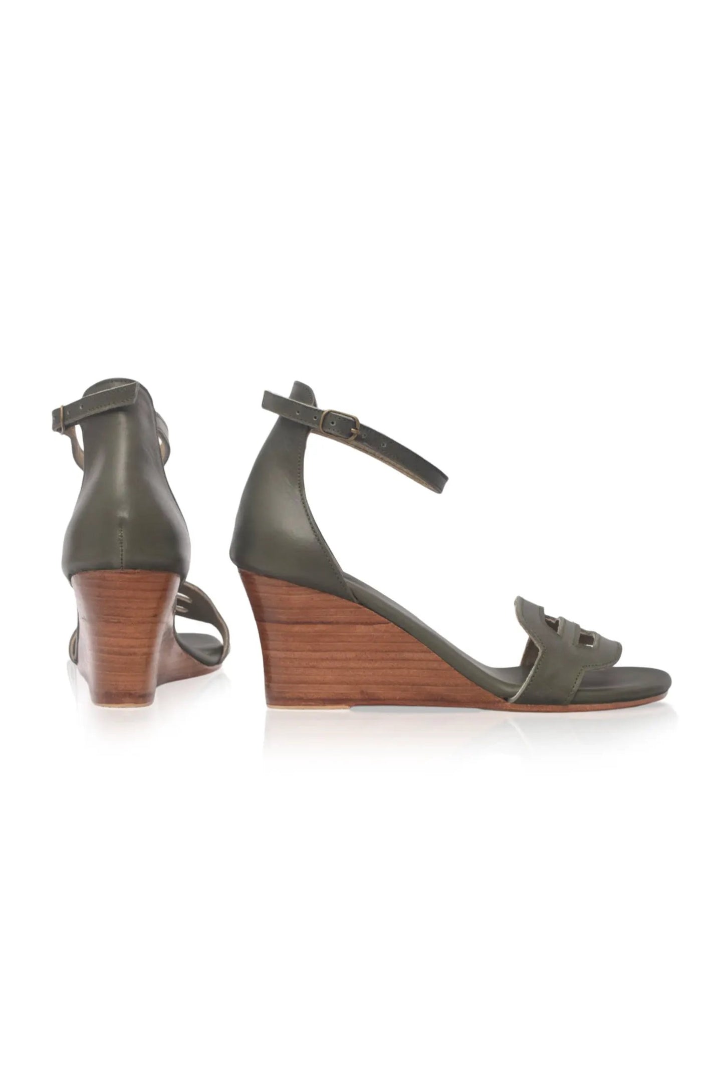 Como Wooden Wedge Sandals by ELF