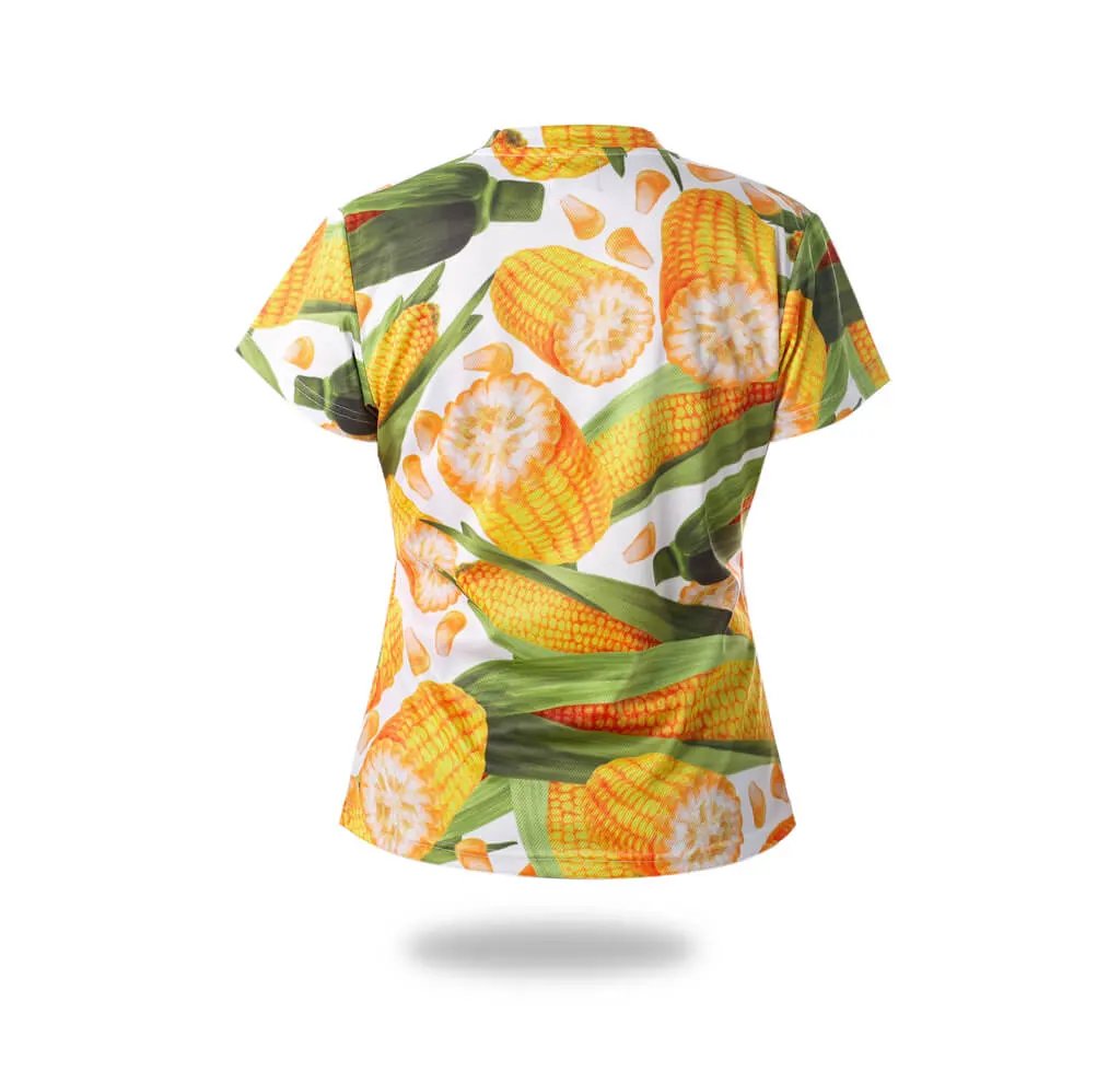 Corn Pattern Sublimation T-Shirt by Vimost Sportswear
