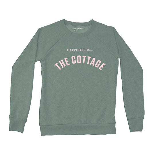 Women's Cottage Collegiate Crew Sweatshirt, Sage by Cottage Collection