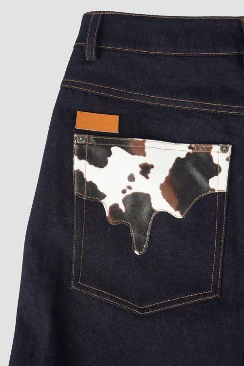 Cow Pocket Denim Jeans by Hideout