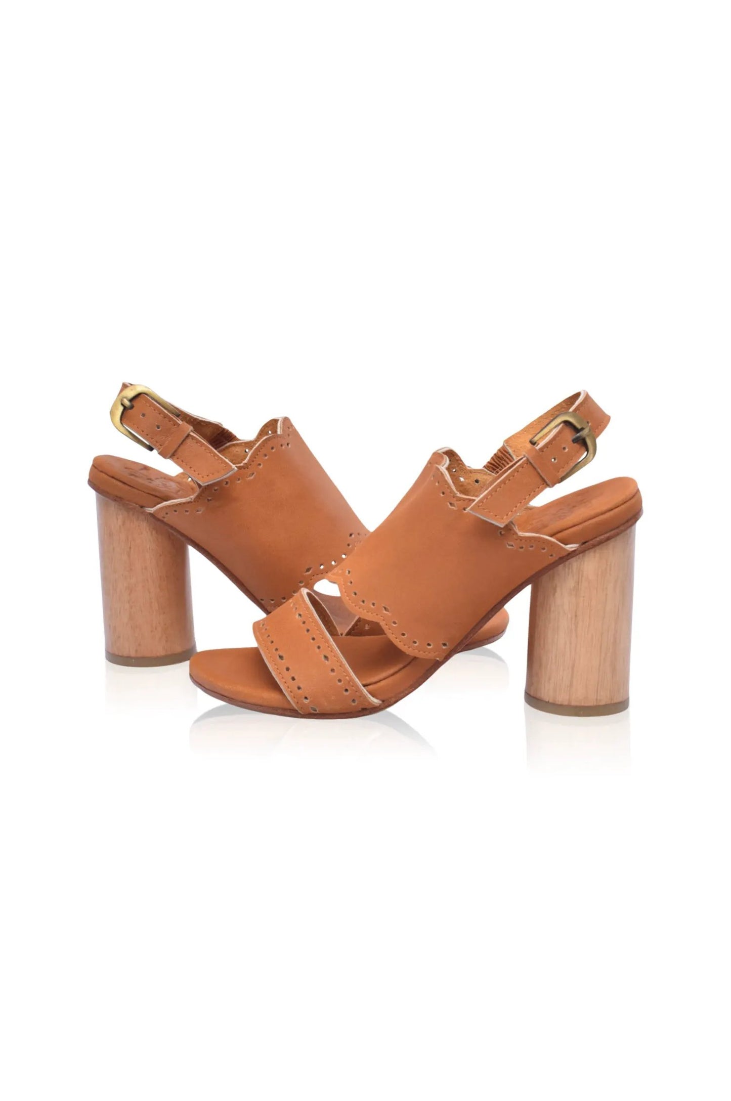 Crystal Glow Leather Heels (Sz. 5.5 & 13) by ELF