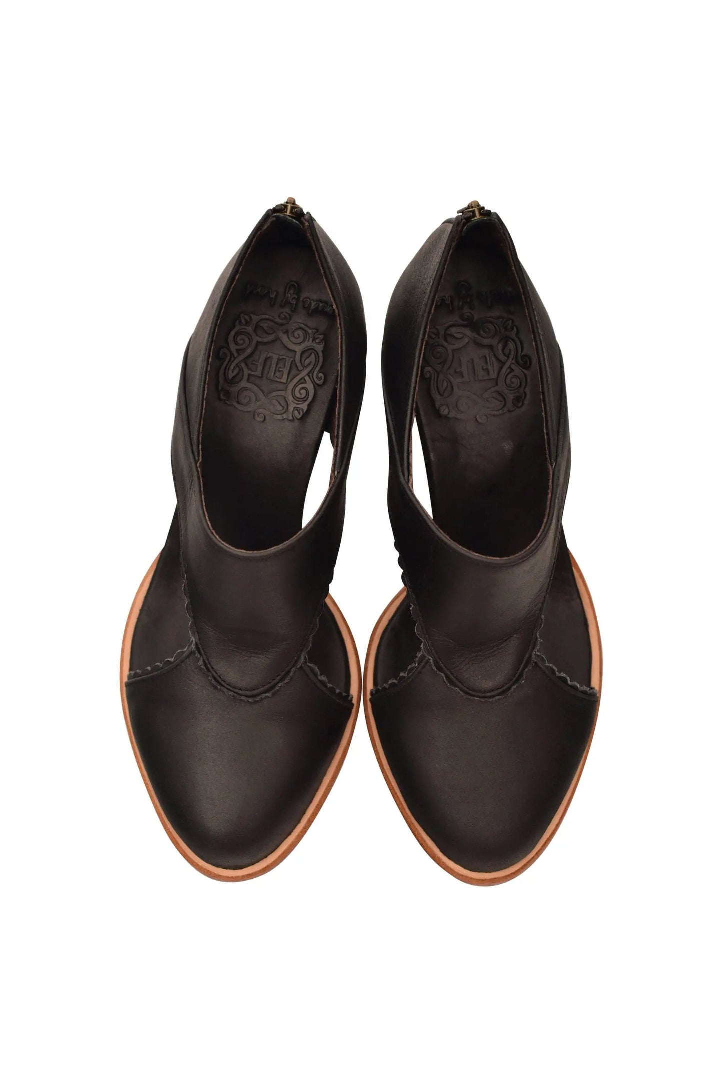 Rain Kiss Leather Heel Booties by ELF