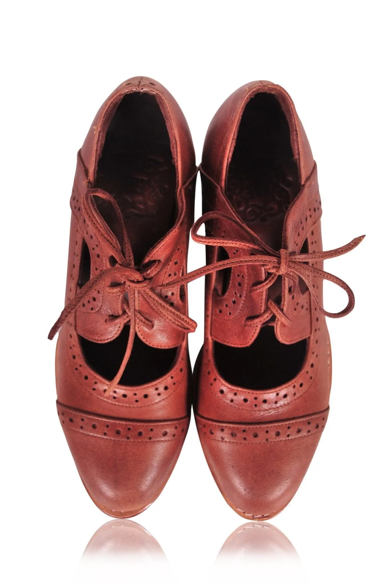 Stockholm Leather Oxford Wedges by Local