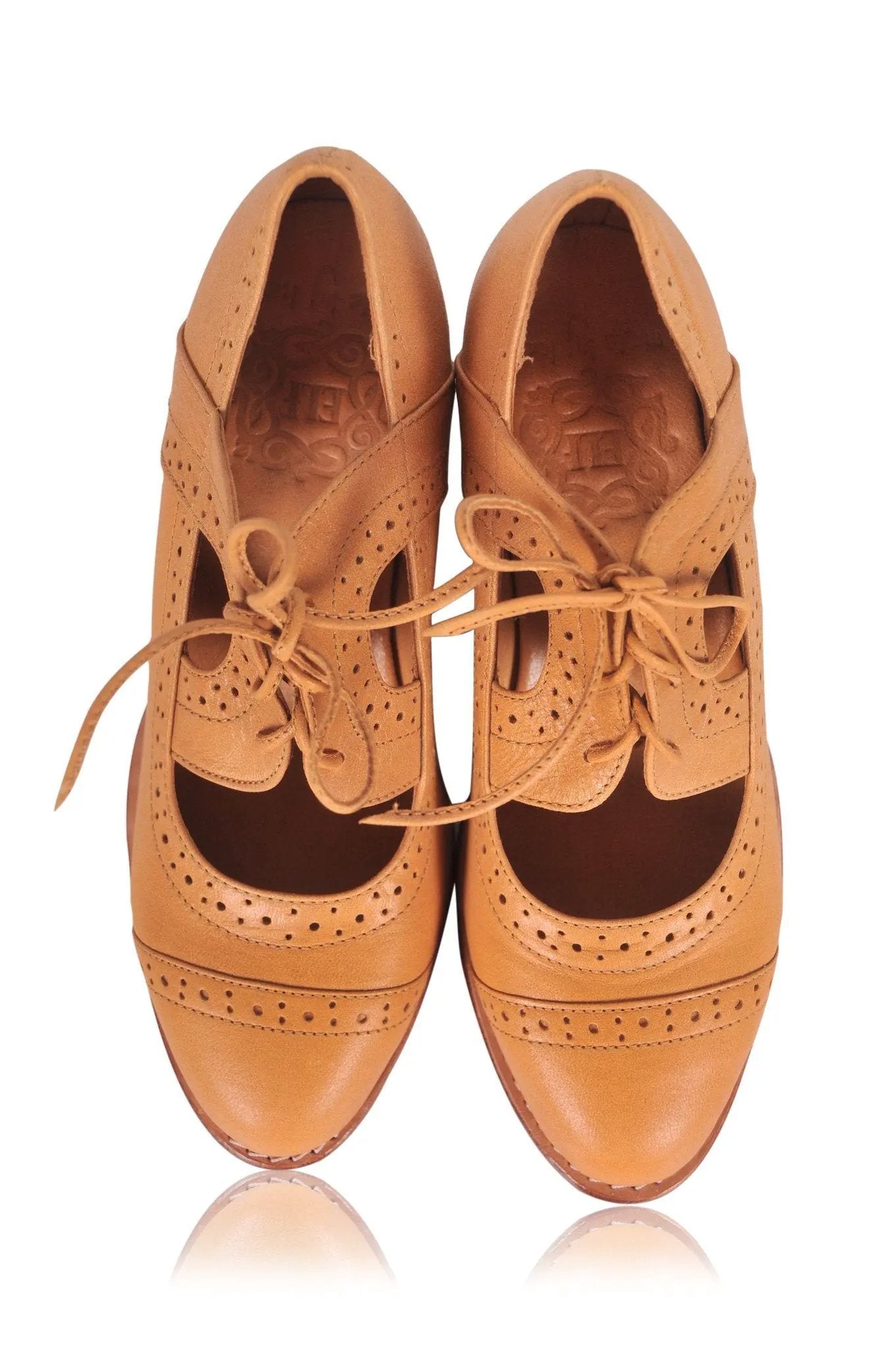 Stockholm Leather Oxford Wedges by Local