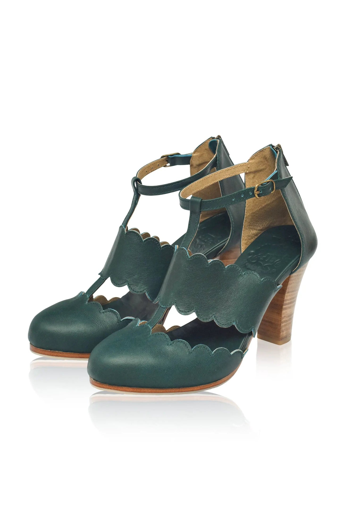Incognito T-Strap Leather Heels by ELF