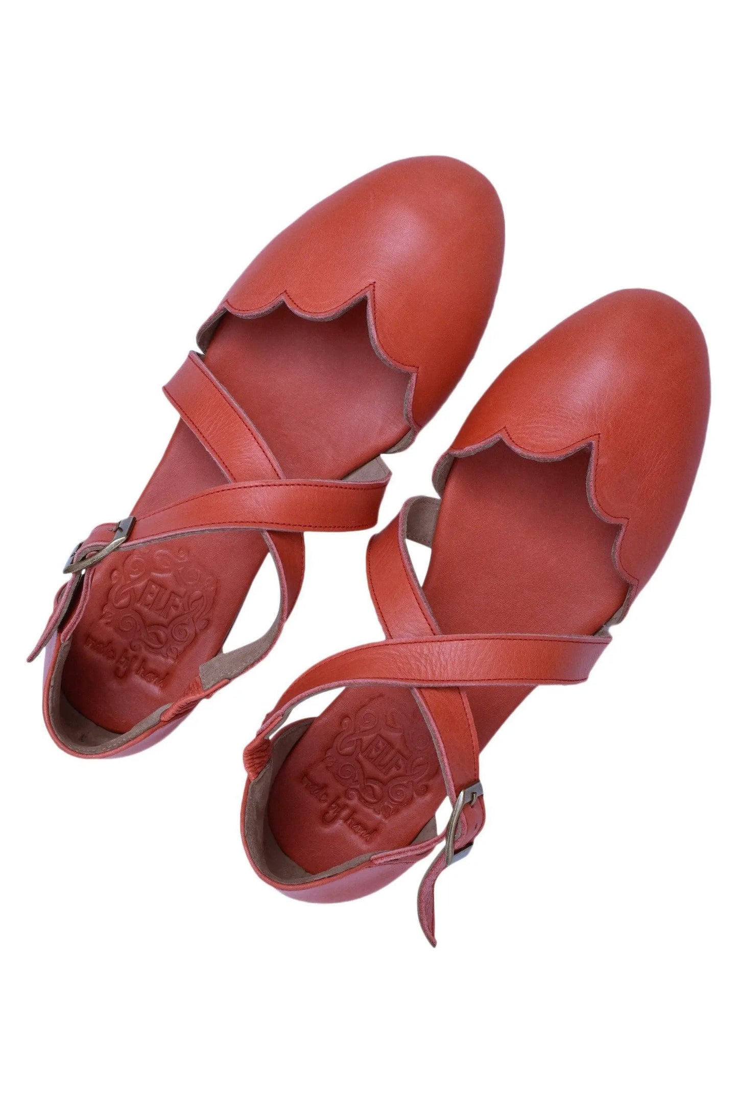 Mangrove Cross-Strap Leather Ballet Flats by ELF
