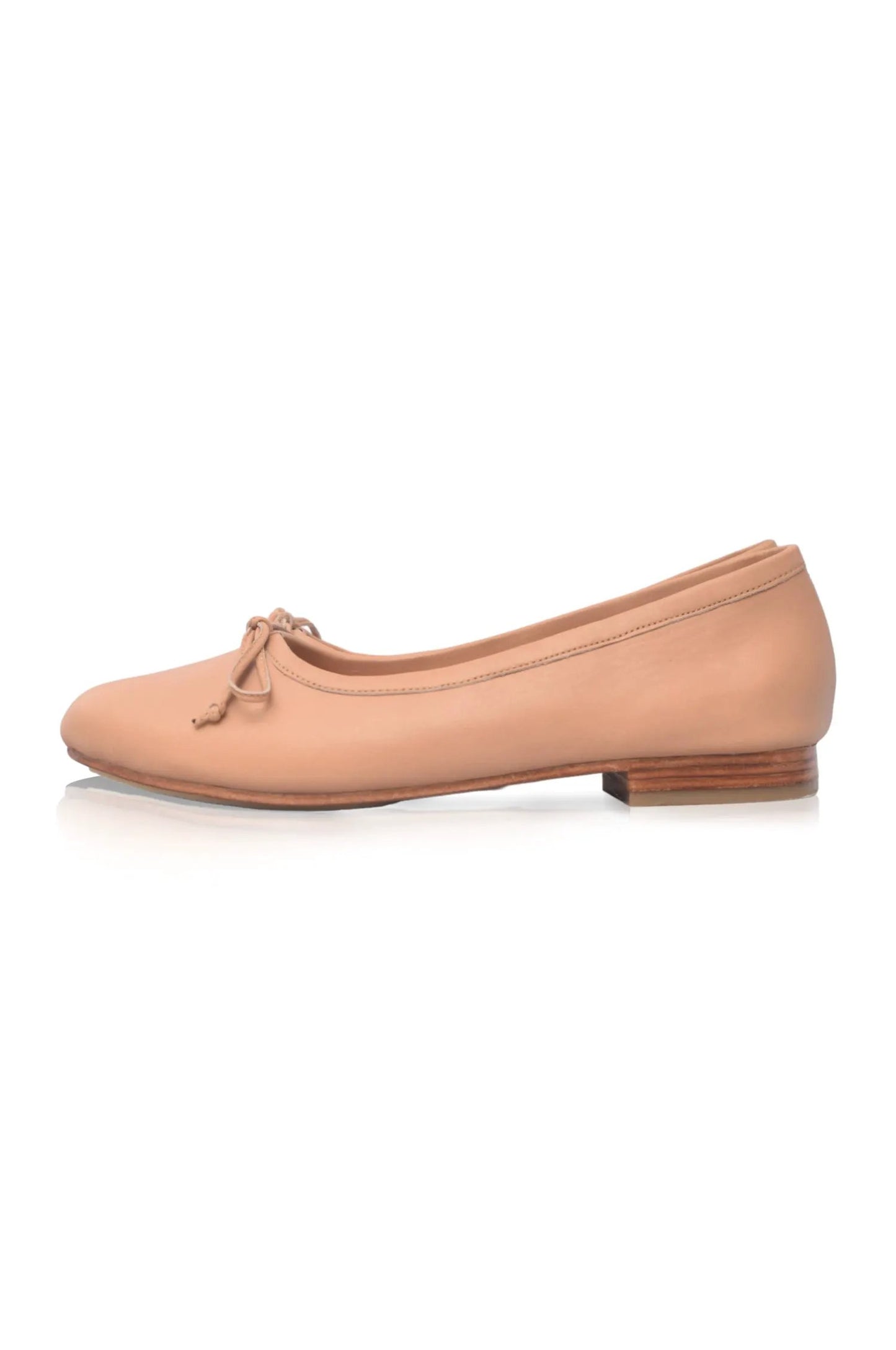 Elaria Bow Leather Ballet Flats by ELF