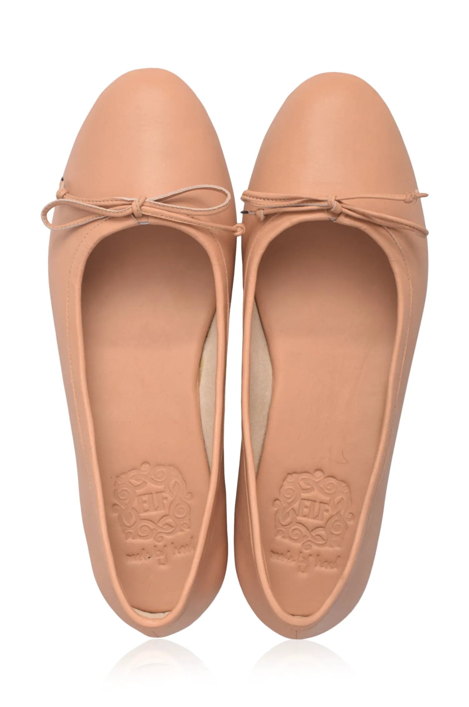 Elaria Bow Leather Ballet Flats by ELF