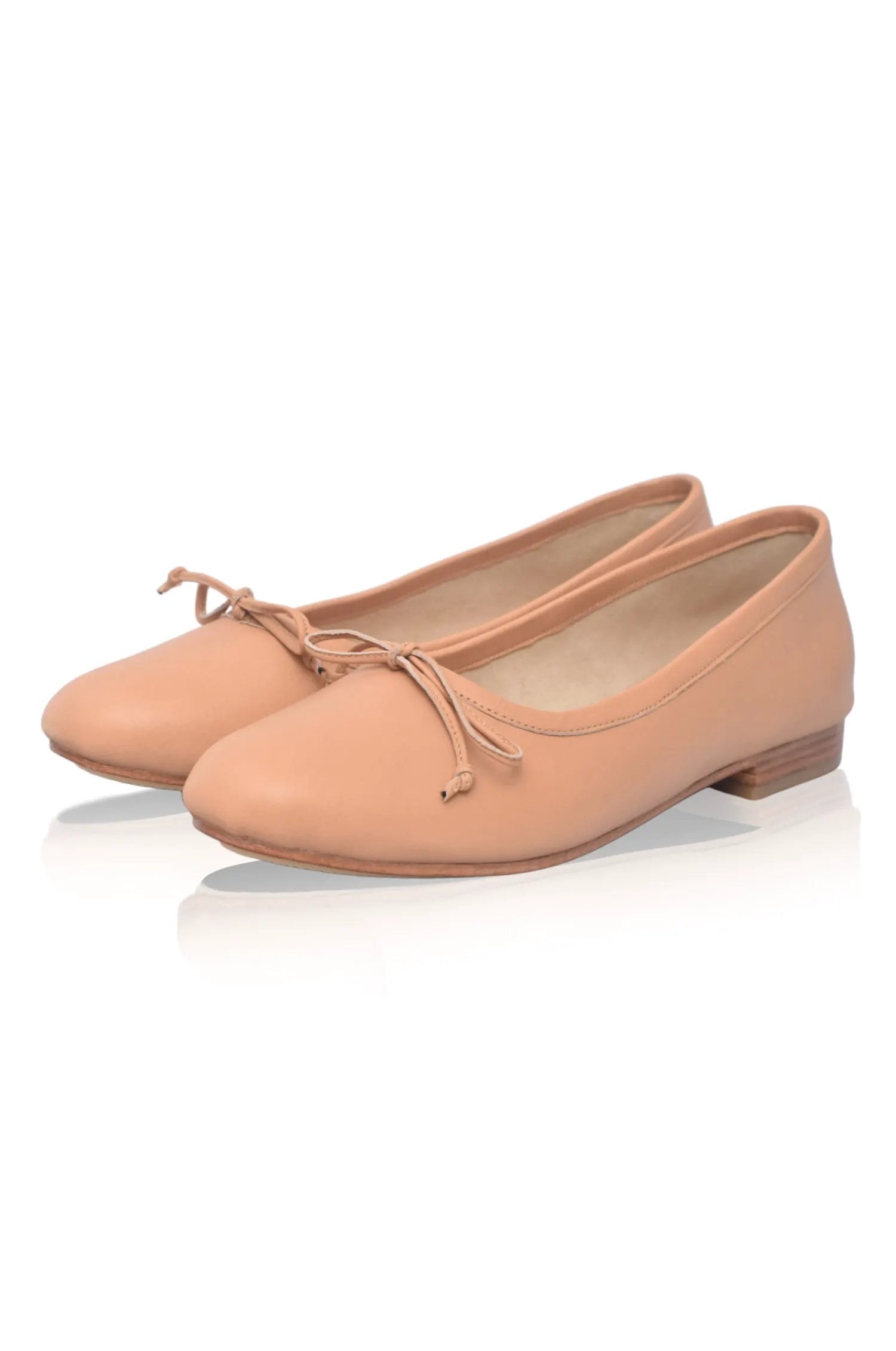 Elaria Bow Leather Ballet Flats by ELF