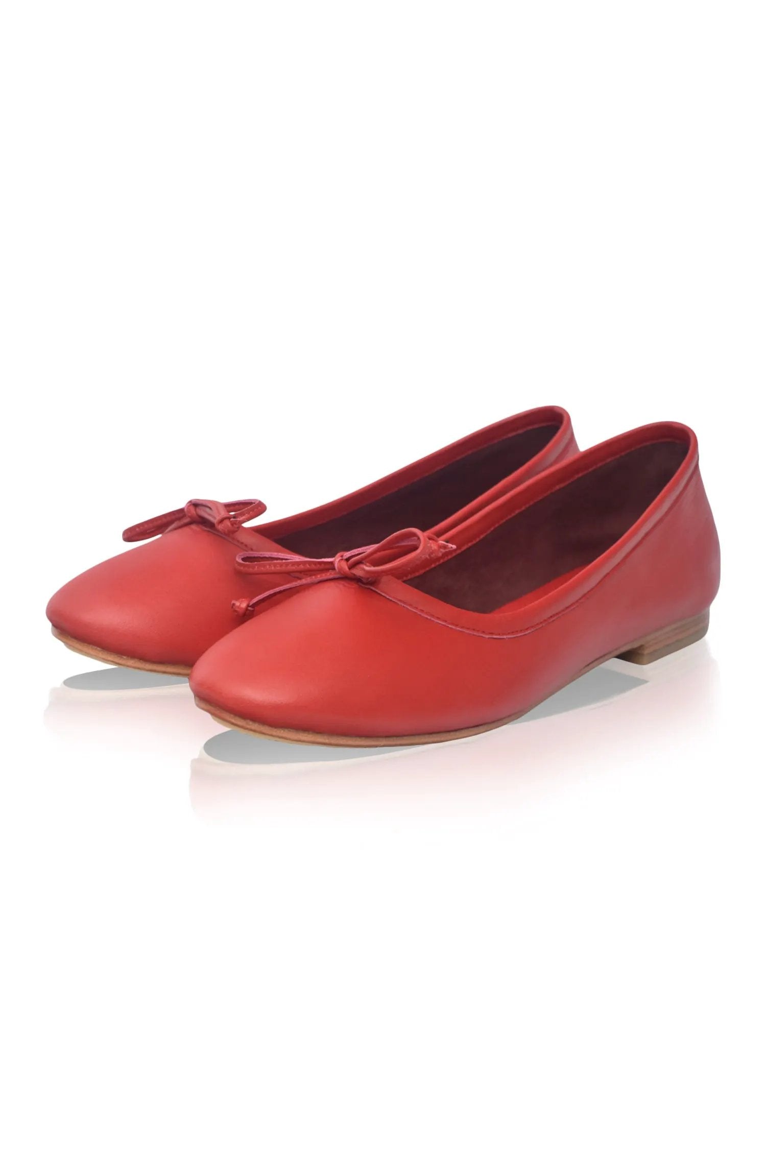 Elaria Bow Leather Ballet Flats by ELF