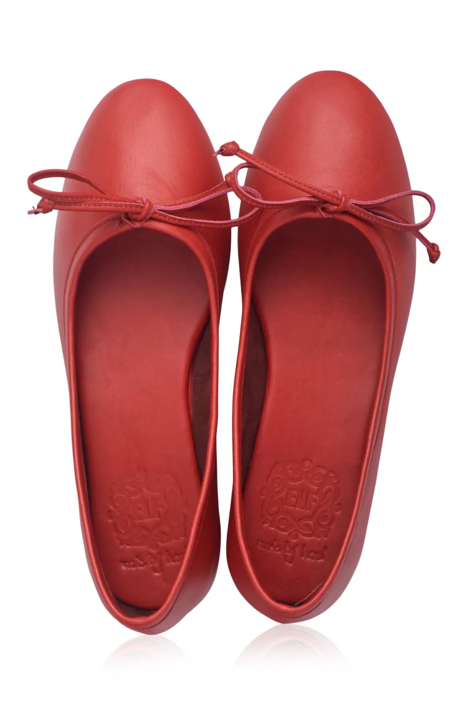 Elaria Bow Leather Ballet Flats by ELF