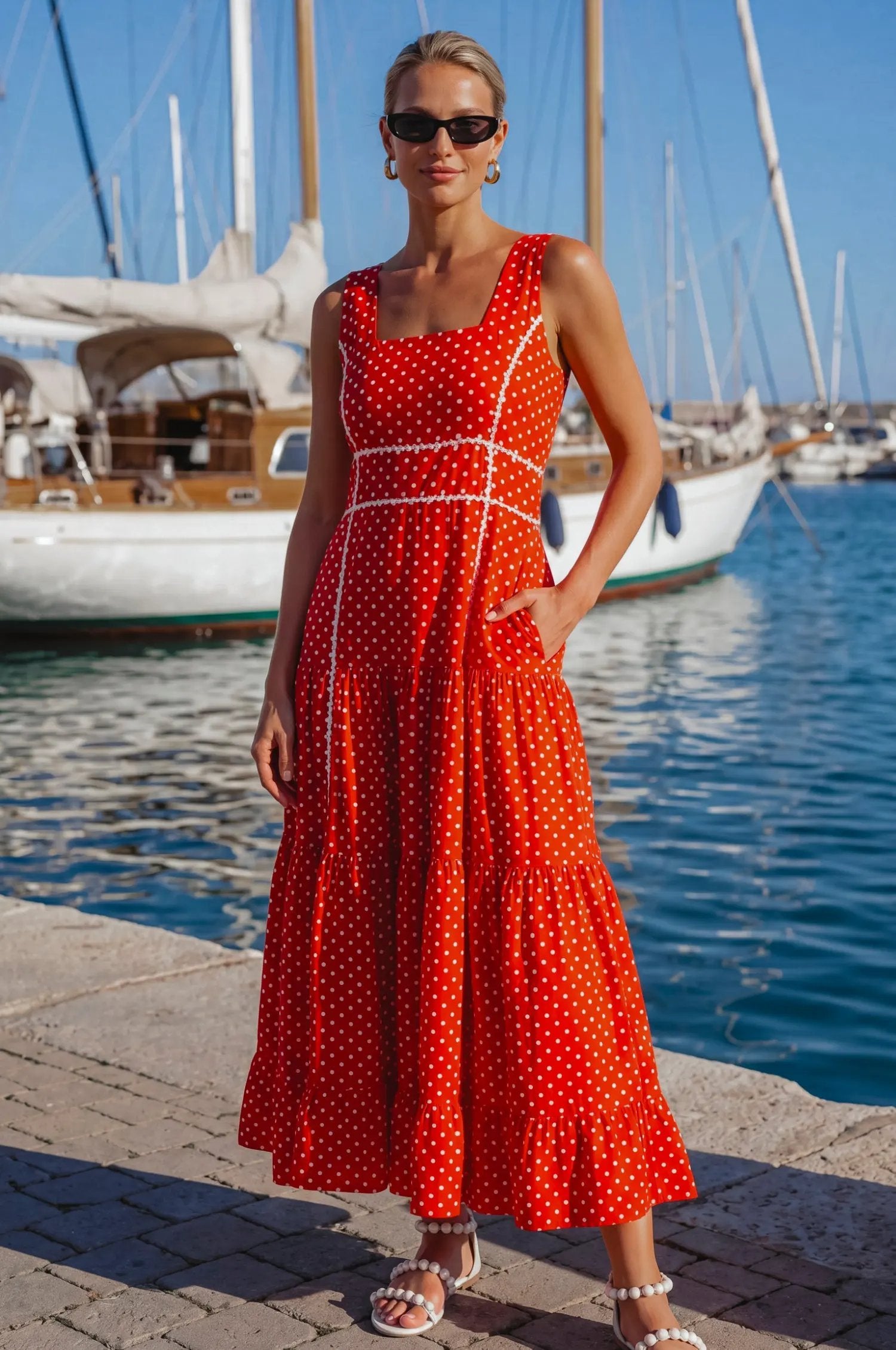 Elysia Cotton Tiered Maxi Dress by ELF